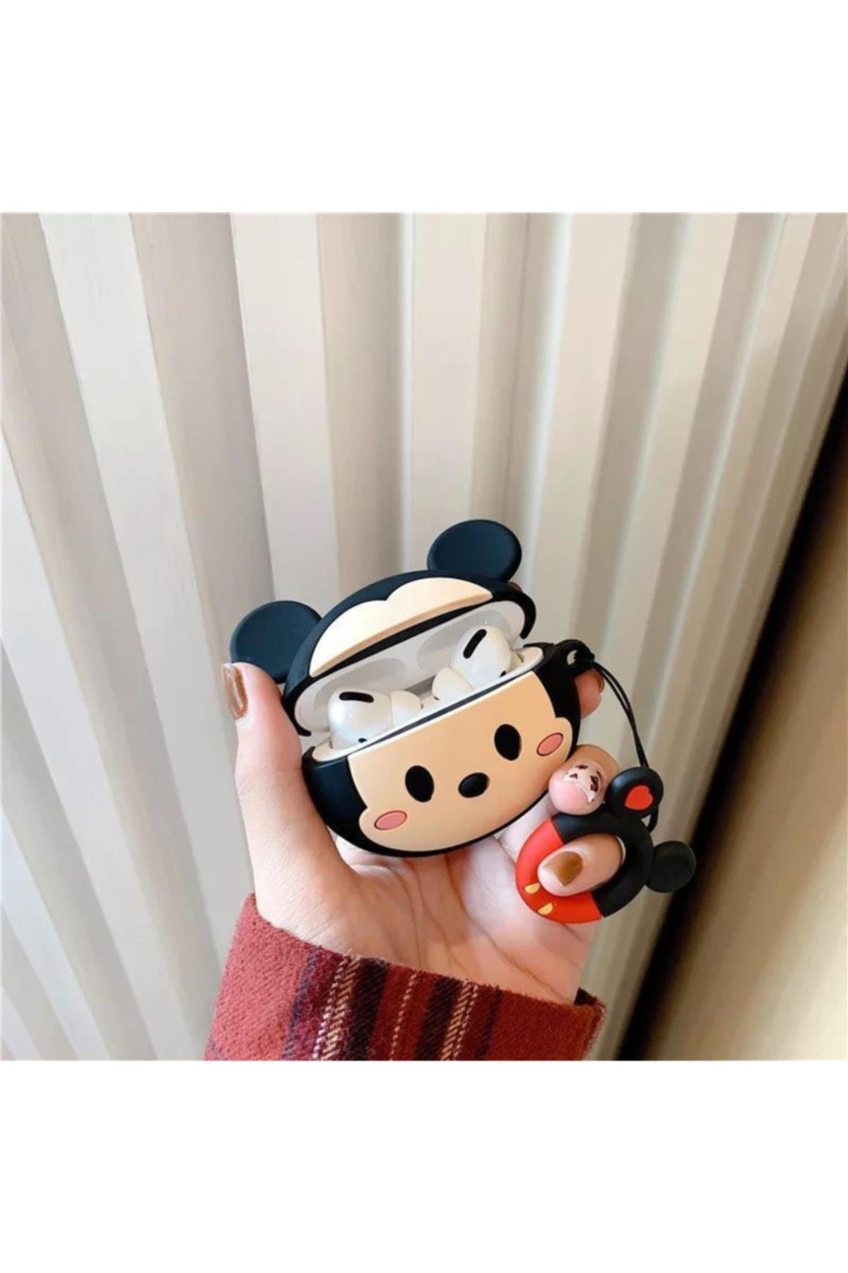 Sevimli Silikon Mickey Mouse Fare  Kulaklık Kılıfı  Nesil