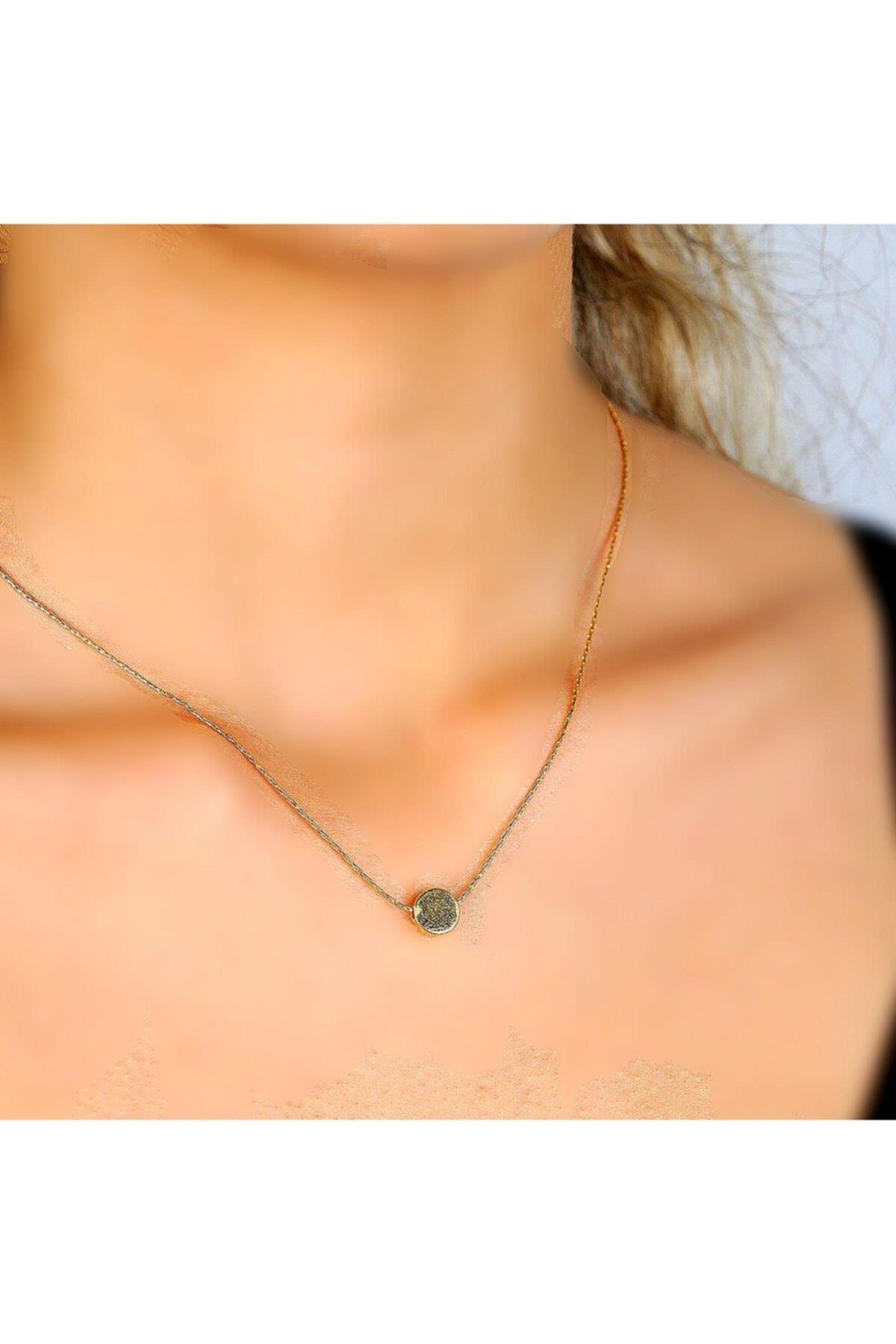 Yeni Trend Moda Ince Zincir Mini Küçük Yuvarlak Top Kolye Altın Renk