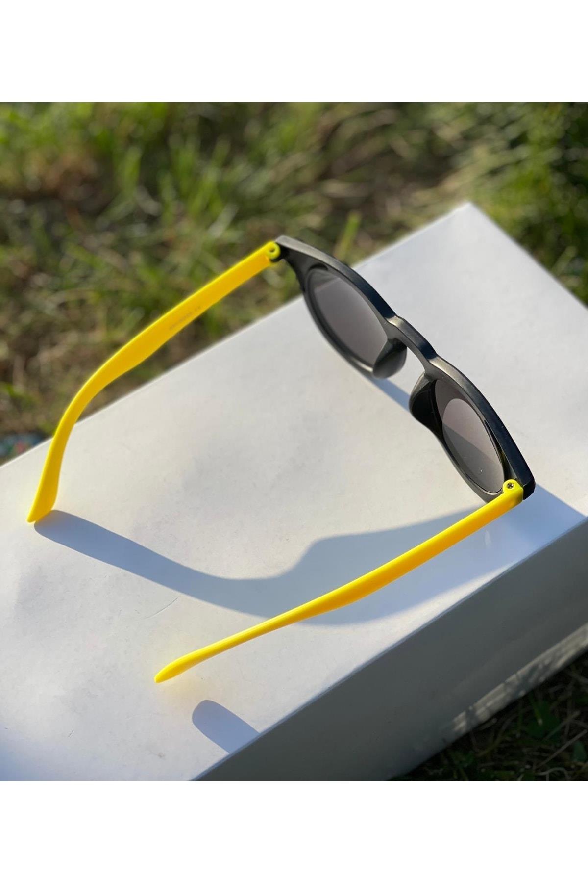 Yeni Trend Moda Mat Siyah Turkuvaz Mavi Camlı Ray Ban Tarz Erkek Unisex Çocuk Uv400 Güneş Gözlüğü