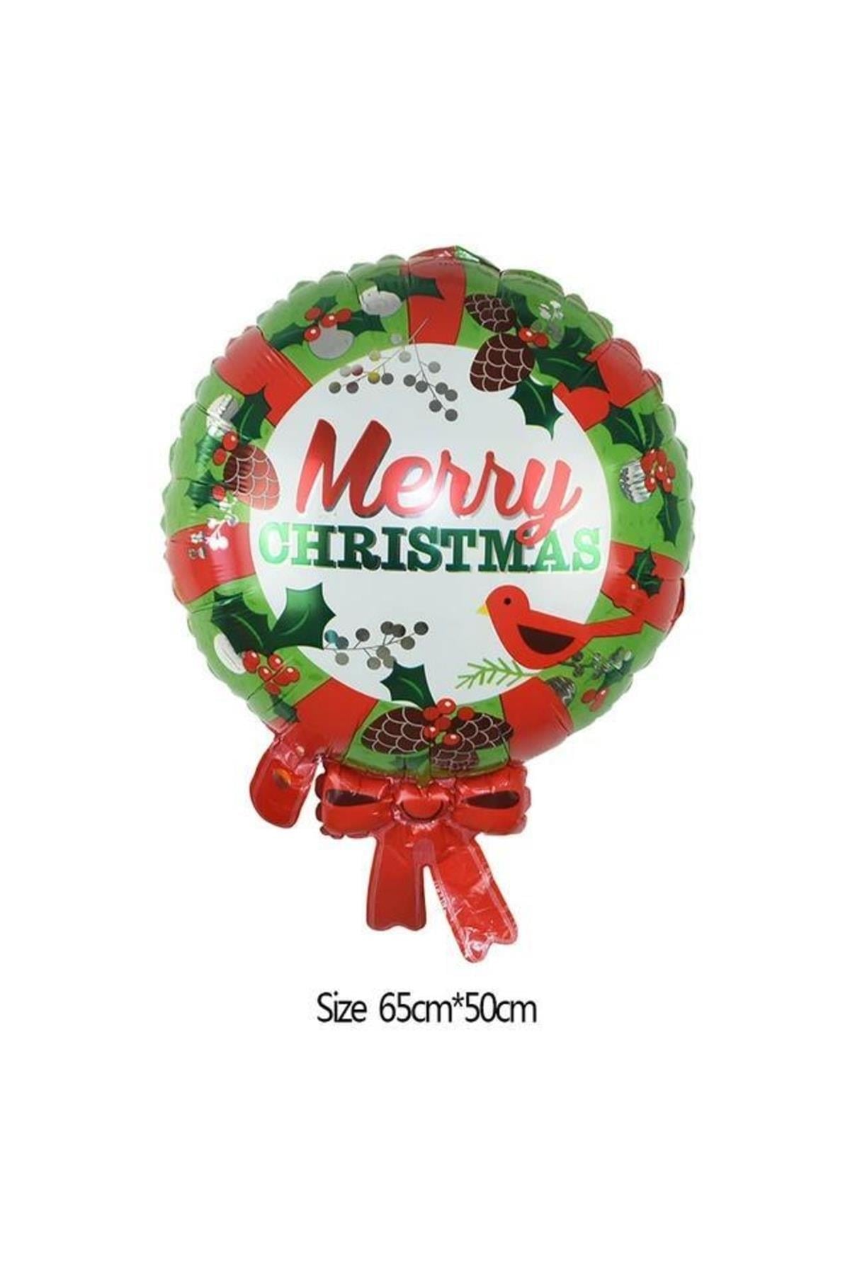 Yeni Yıl Yılbaşı Dekorasyon Özel Lüks Dev Boyçelenk Fiyonk Folyo Balon Merry Christmas Yazı