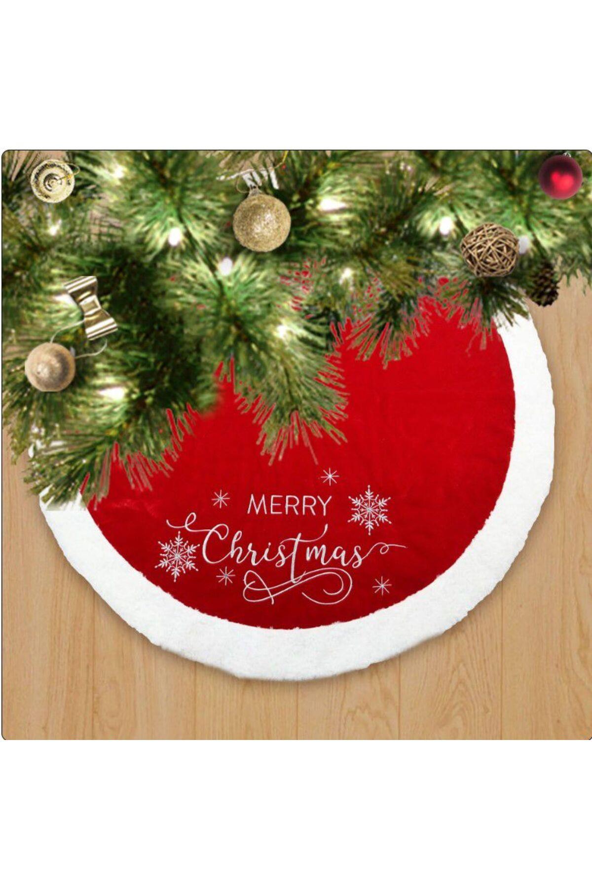 yeni yıl yılbaşı lüks dekorasyon ithal lüks dev çam ağacı örtüsü eteği christmas yazılı 120cm