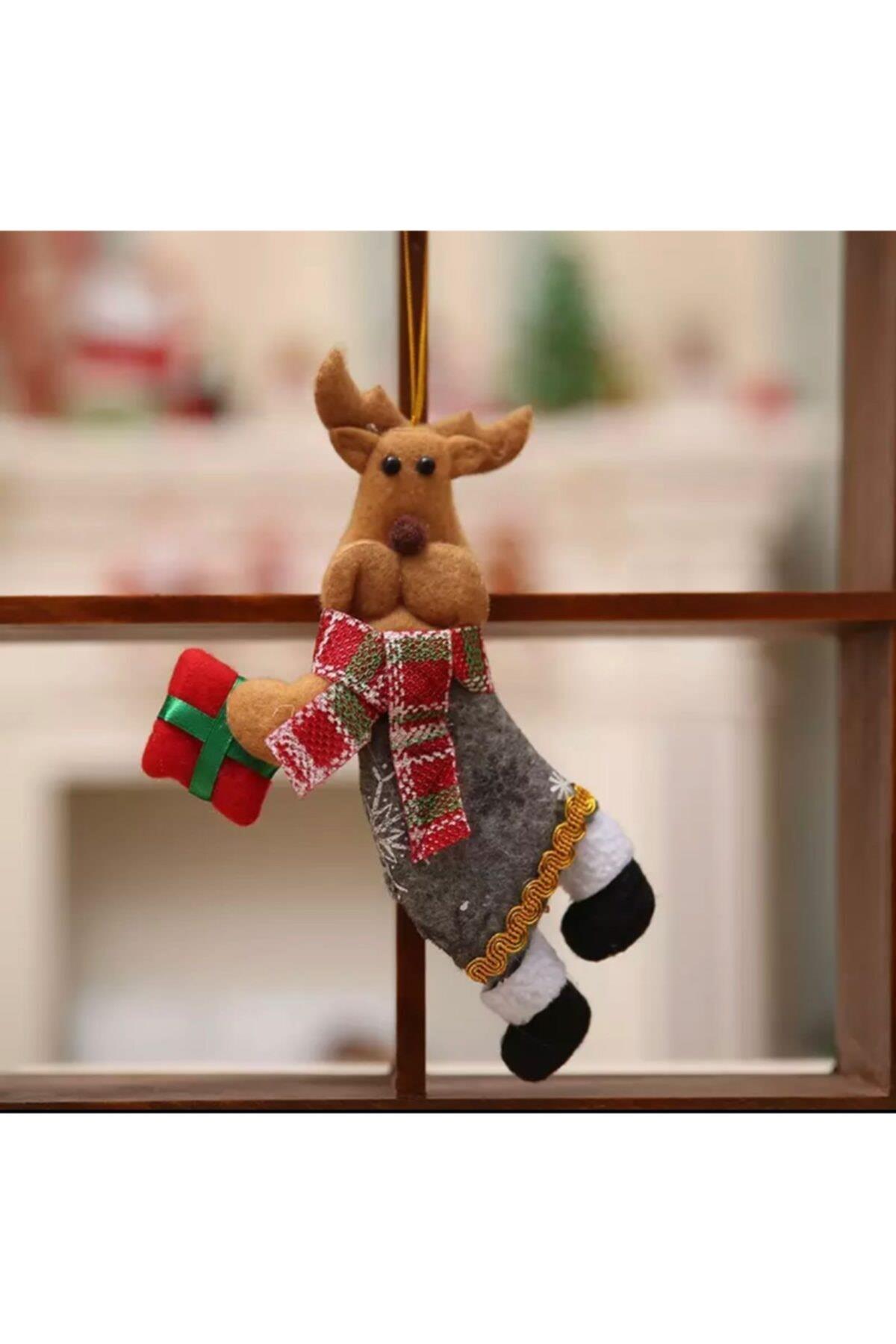 Yeni Yıl Yılbaşı Özel Hediye Paket Santa Noel Baba Geyiği Koleksiyonluk Büyük Peluş Çam Ağacı Geyik
