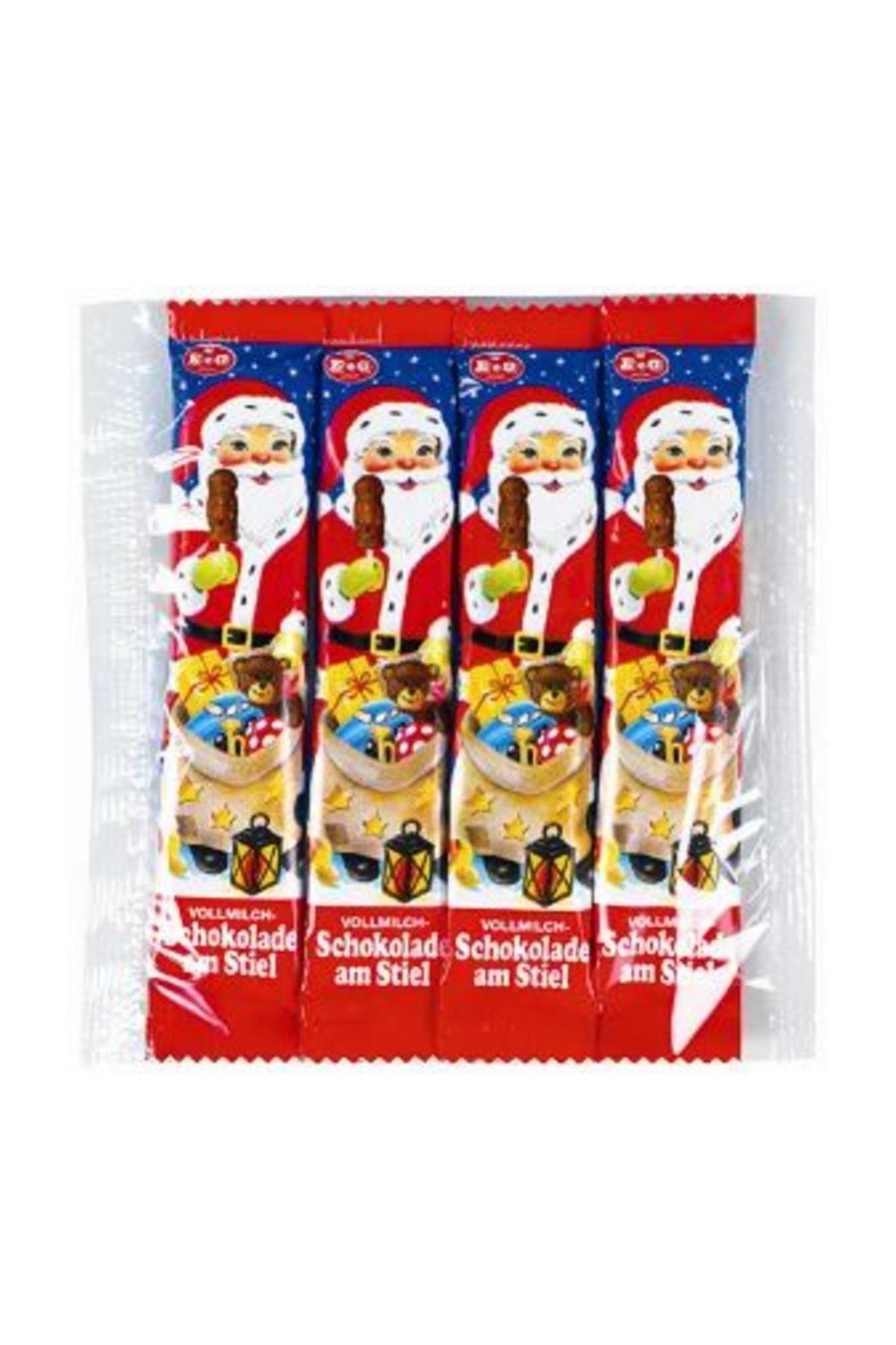 Yeni Yıl Yılbaşı Özel Ithal Lolipop Çikolata Noel Baba Sütlü Çubuklu 4 Adet