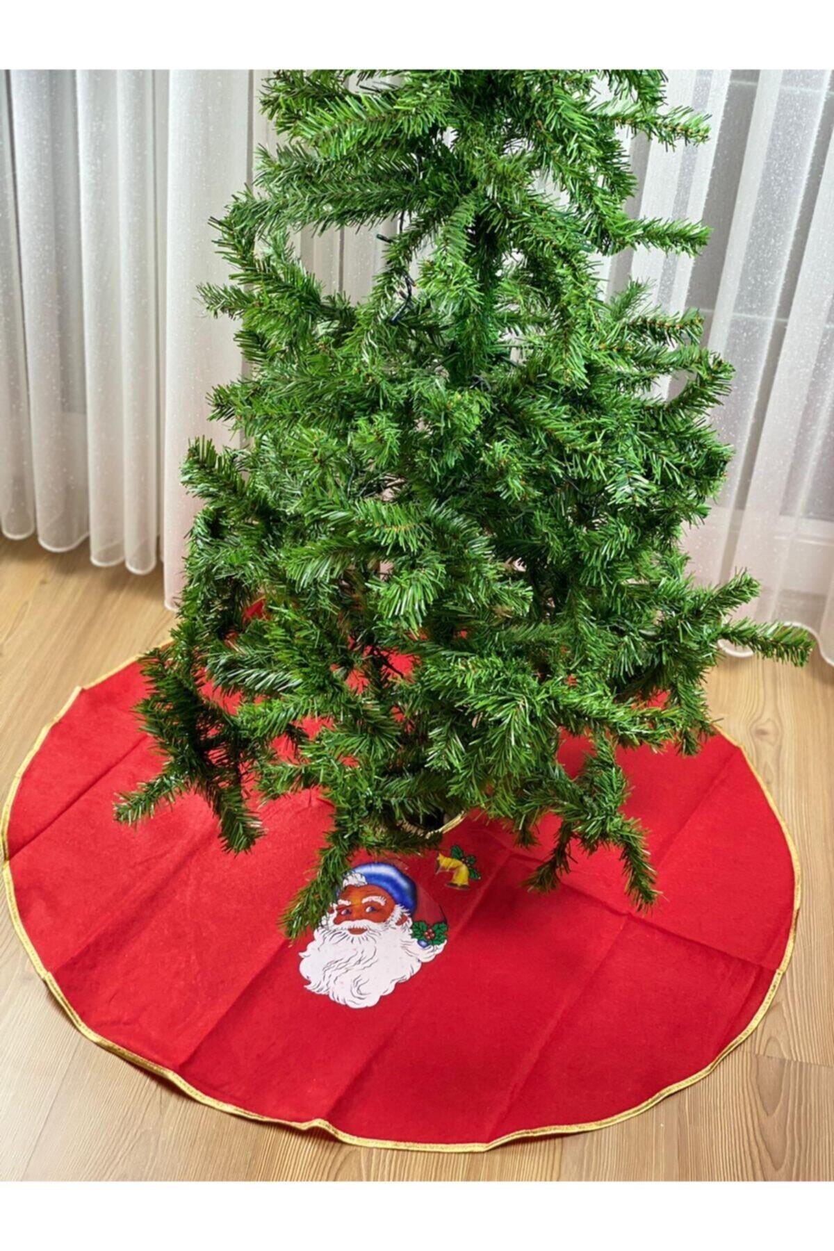 Yeni Yıl Yılbaşı Özel Noel Baba Hediye Süslü Çam Ağcı Alt Örtüsü