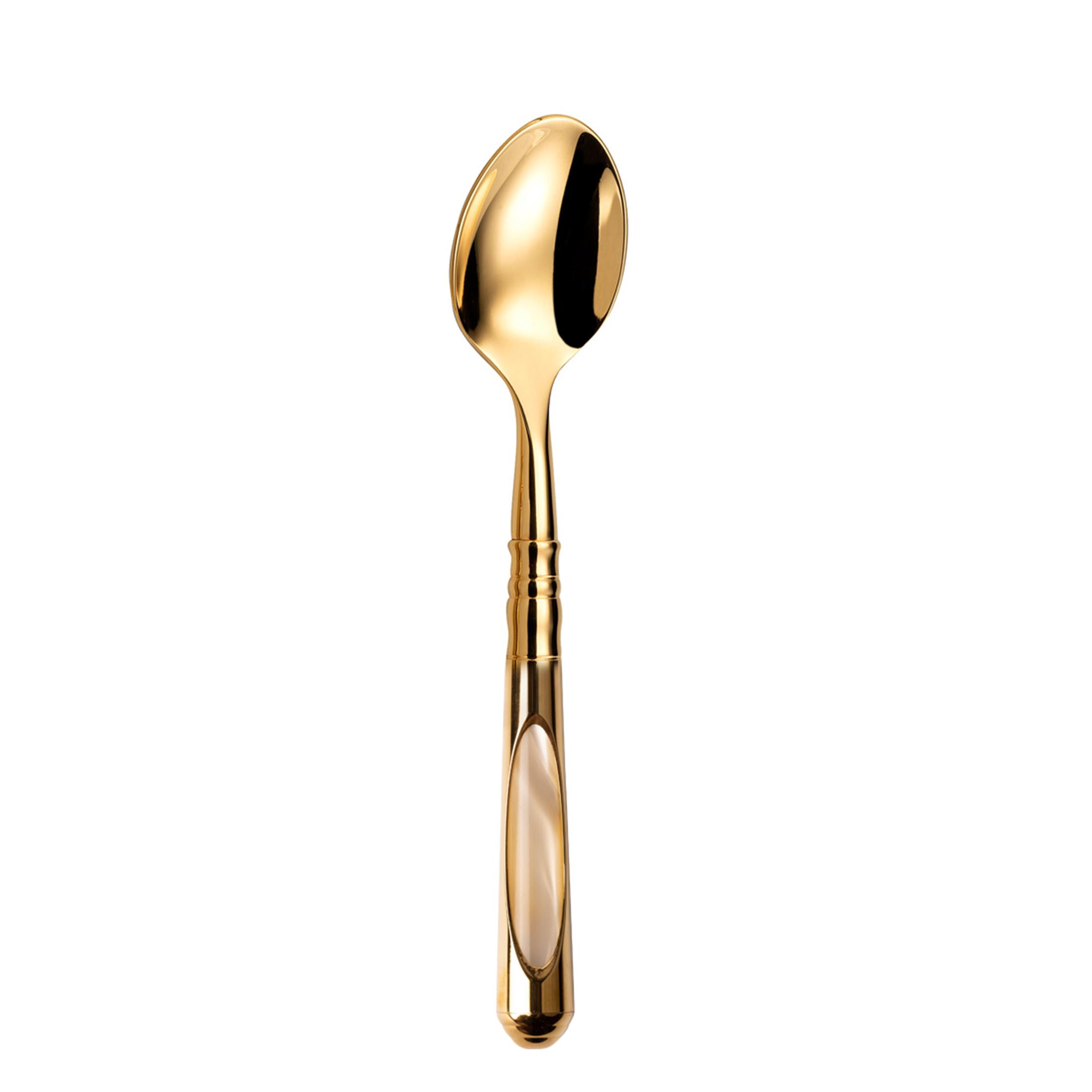 CAPDECO DESSERT SPOON CERES OF GOLD Nacre Ivorie