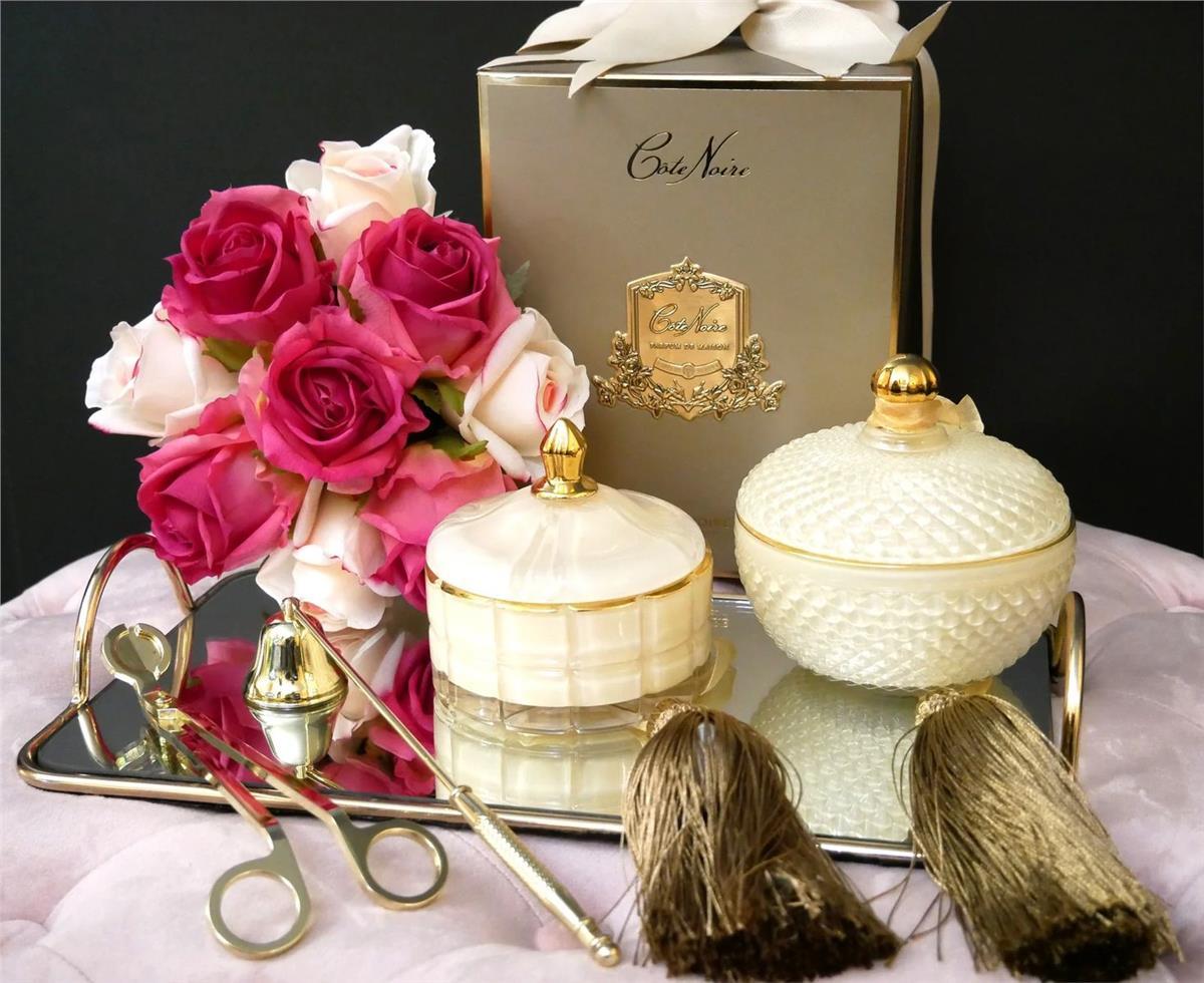 COTE NOIRE Beyaz&Gold Round Art Deco Mum