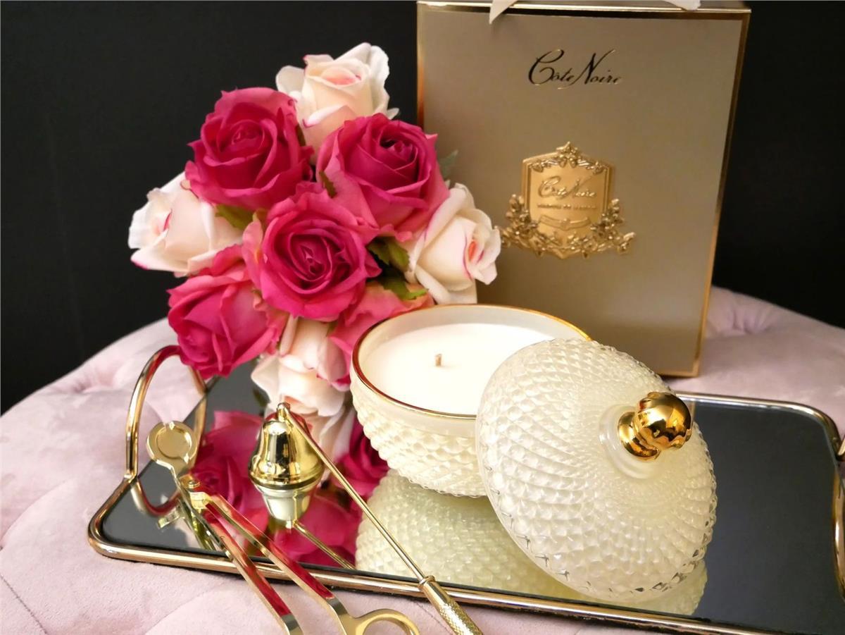 COTE NOIRE Beyaz&Gold Round Art Deco Mum