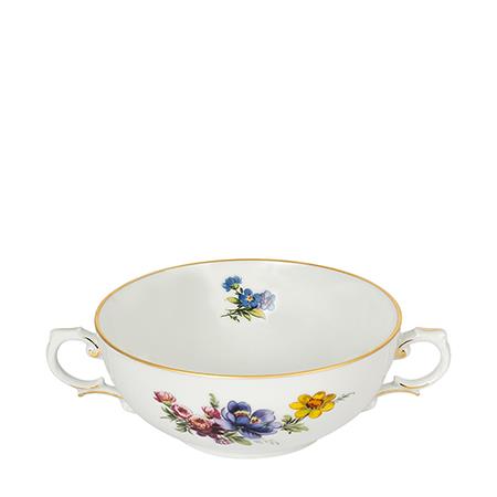 FURSTENBERG Soup Bowl with Handle 330ml LOWER FURSTENBERG BUNTE BLUME