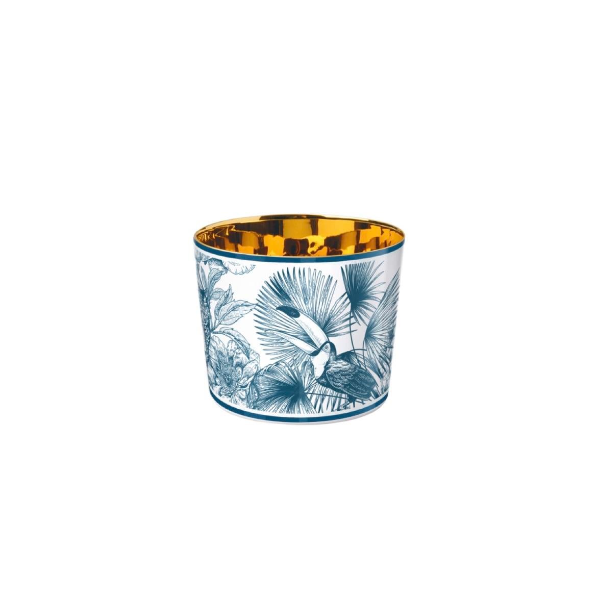 FURSTENBERG Kupa, Bardak 300 ml PARAİOSO BLUE-LEOPARD TEMPTATION SIP OF GOLD