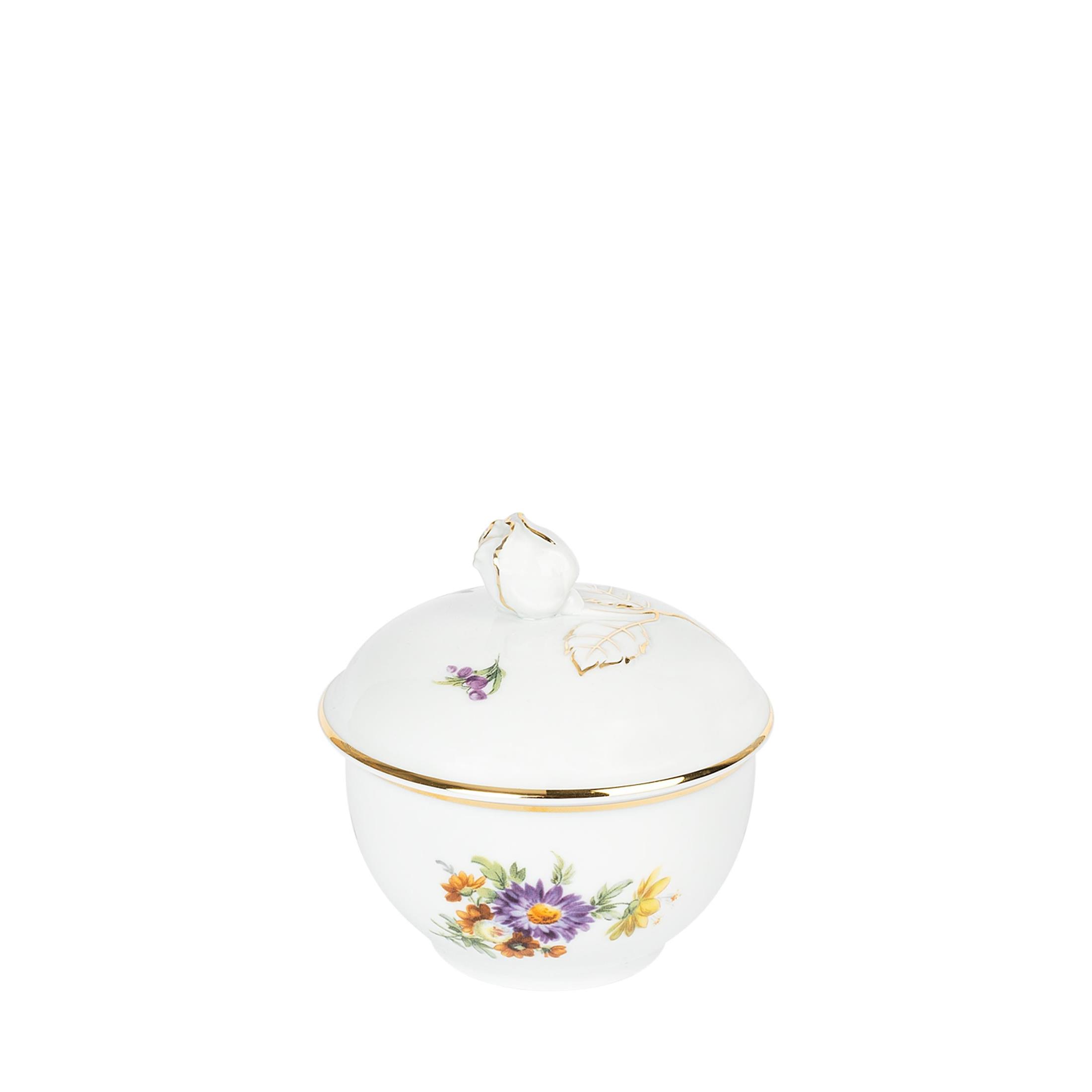FURSTENBERG Sugar Bowl 9,4cm LOWER FURSTENBERG BUNTE BLUME