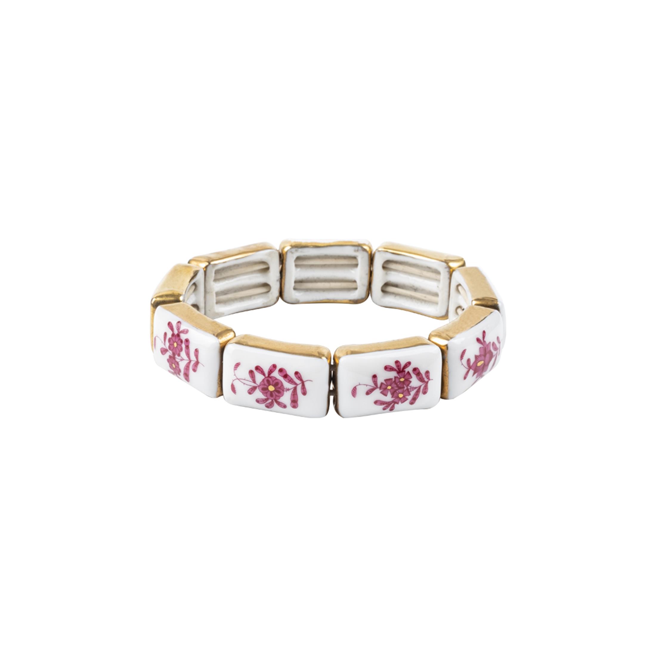 HEREND Bileklik 9 Parça Apponyi Pembe