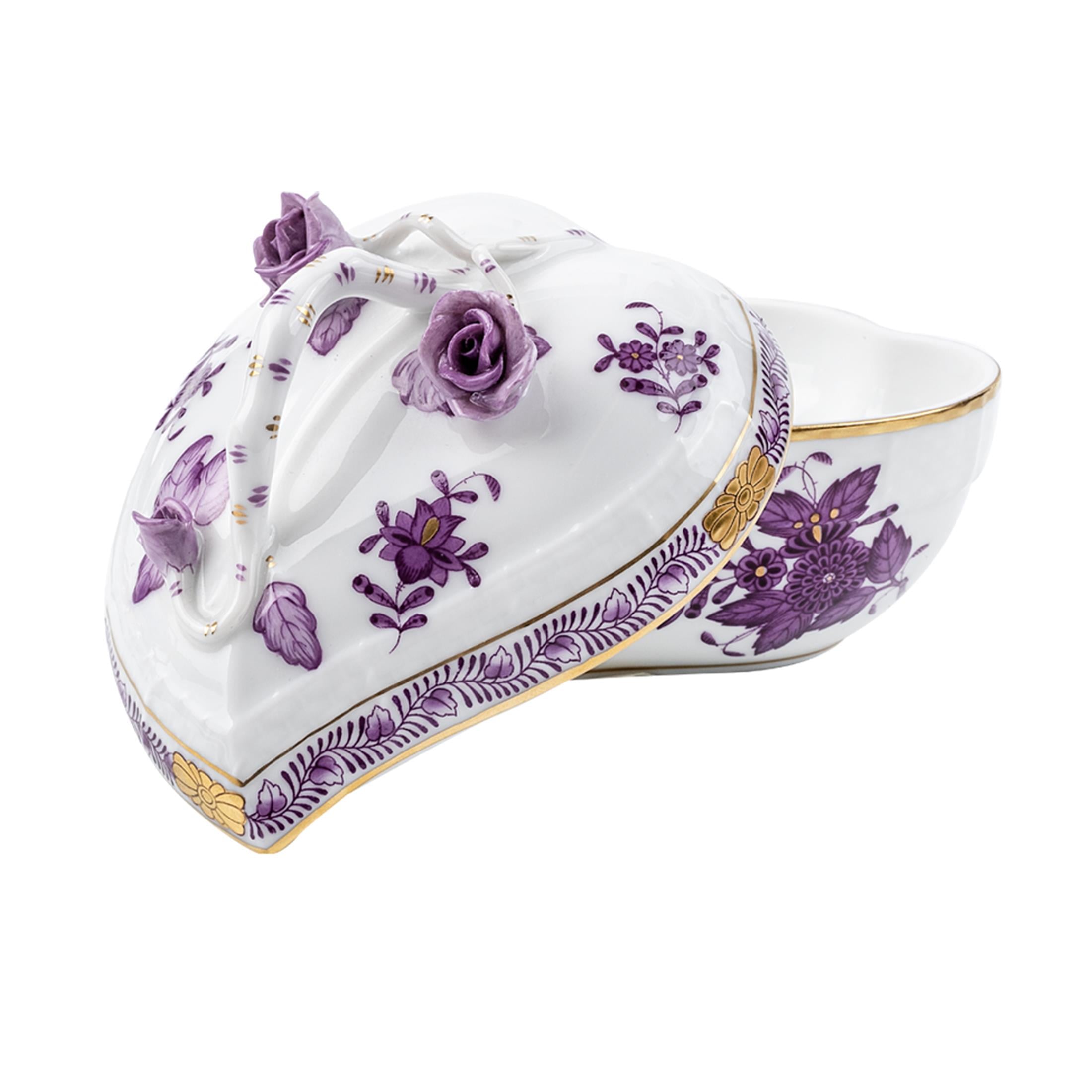 HEREND Bonboniyer 11,5cm Apponyi Purple