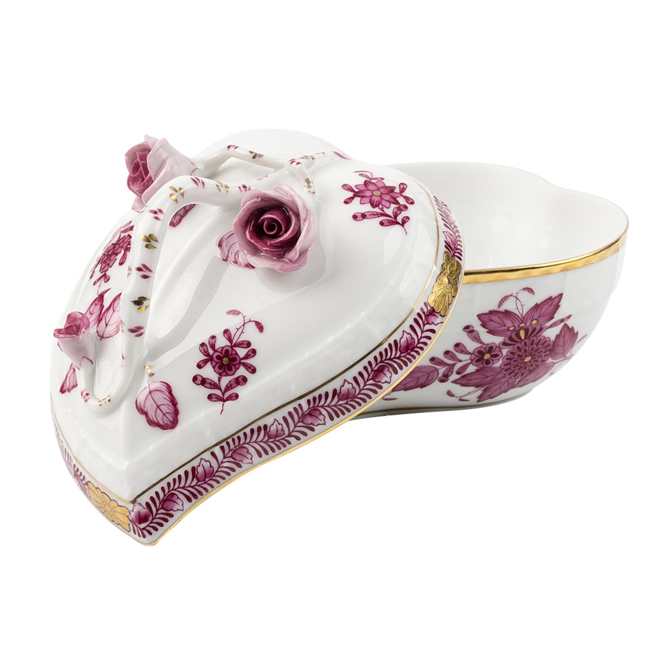 HEREND Bonboniyer 11,5cm Apponyi Pink