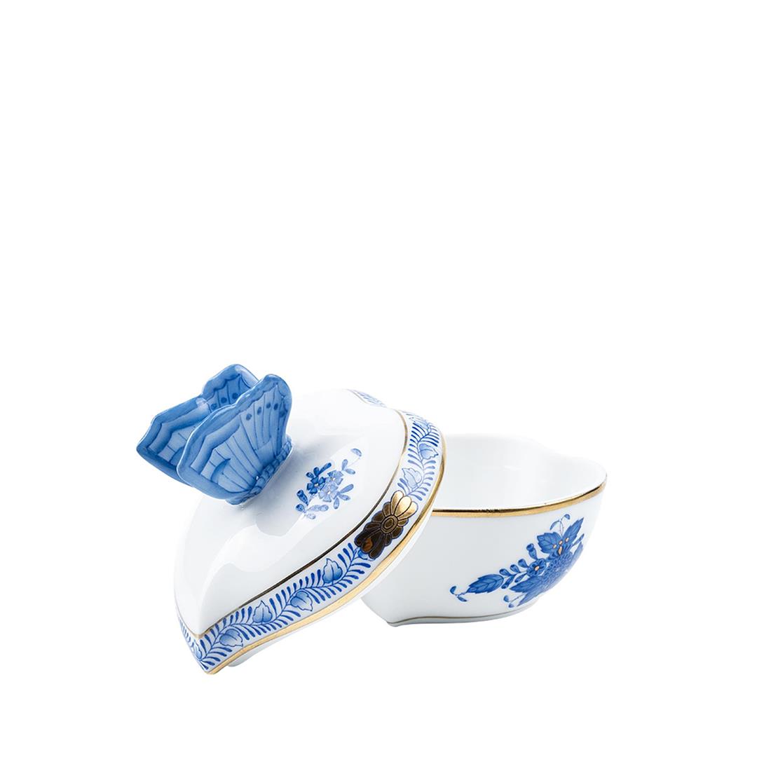 HEREND Bonboniyer 7,5cm Apponyi Mavi