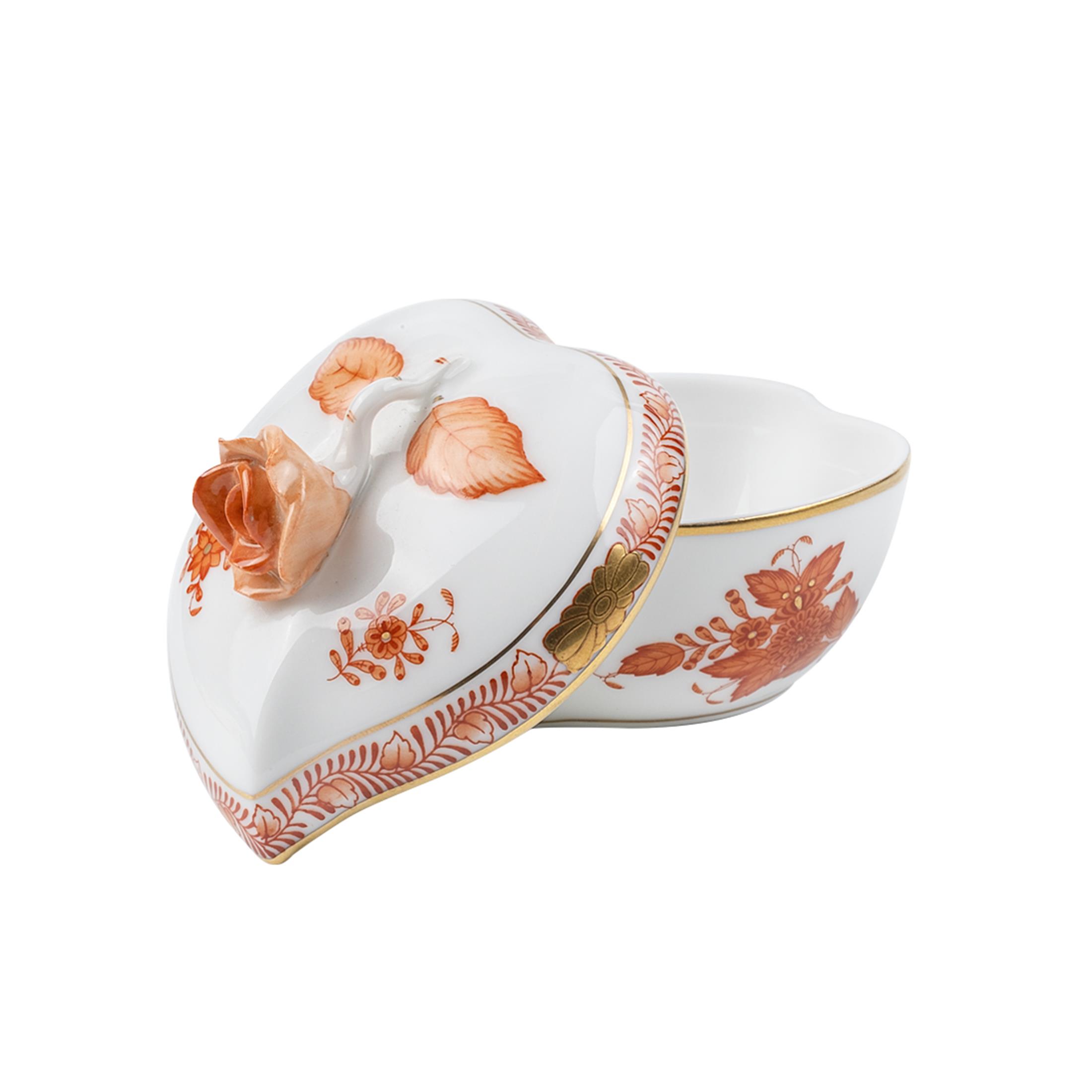 HEREND Bonbonier 7,5cm Apponyi Orange