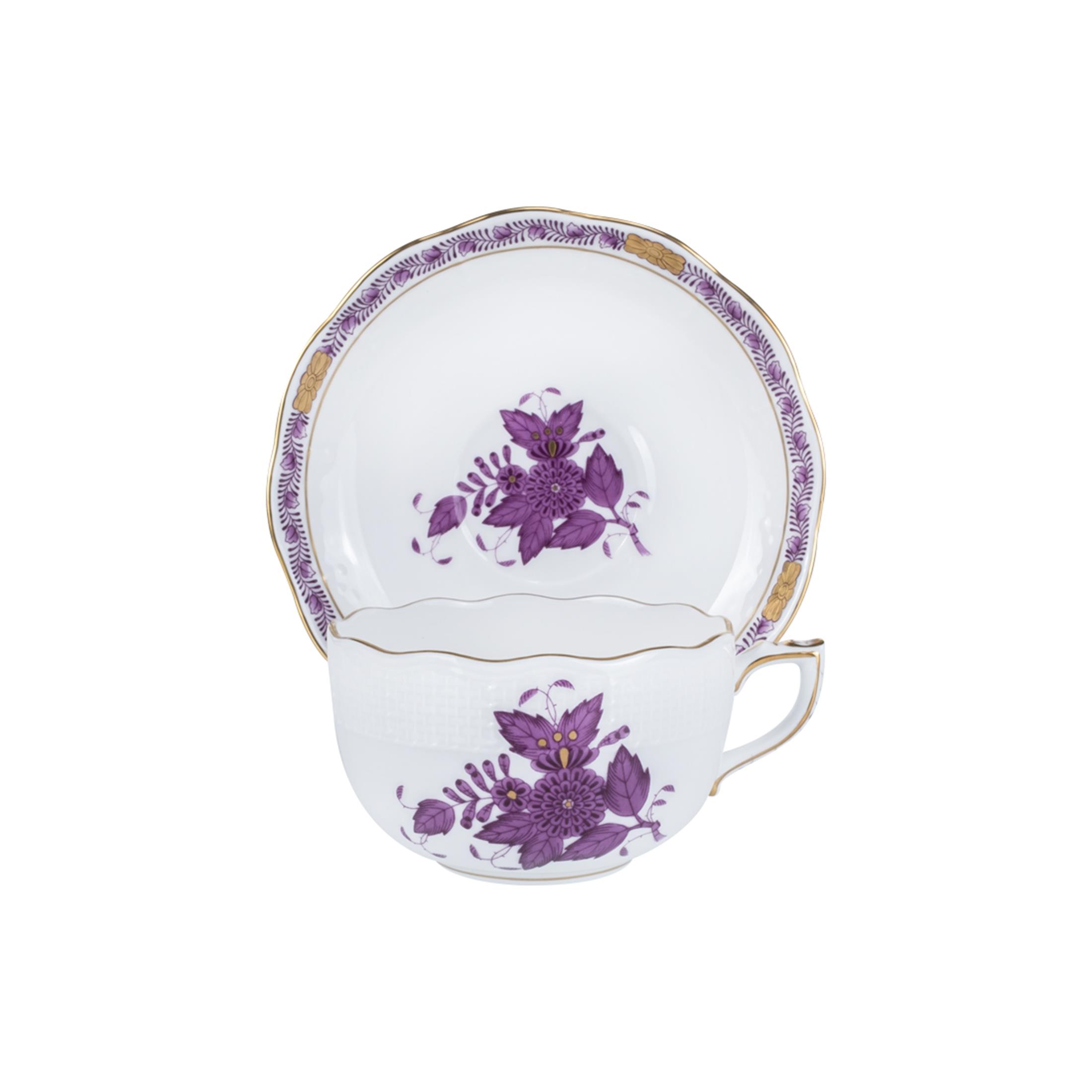 HEREND Çay Fincanı & Tabağı 200ml Apponyi Mor