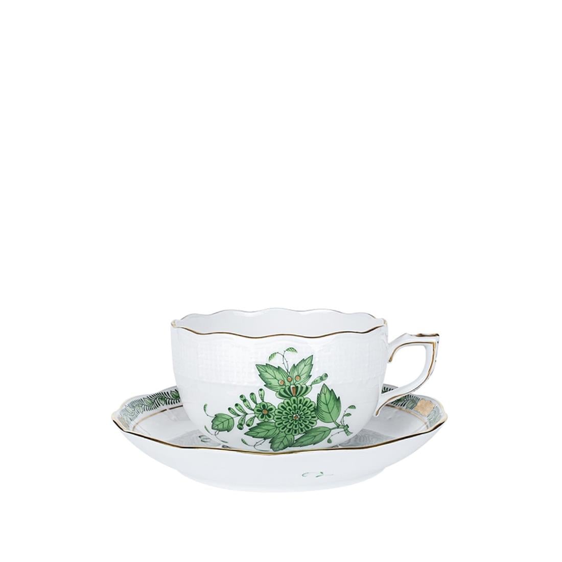 HEREND Çay Fincanı & Tabağı 200ml Apponyi Yeşil