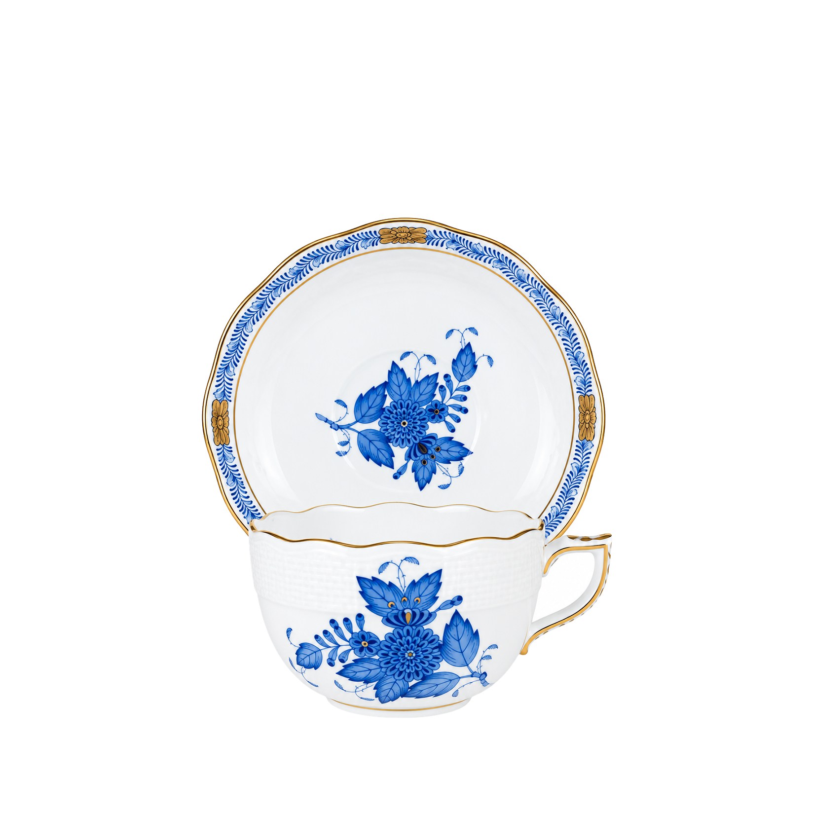 HEREND Çay Fincanı & Tabağı 200ml Apponyi Mavi