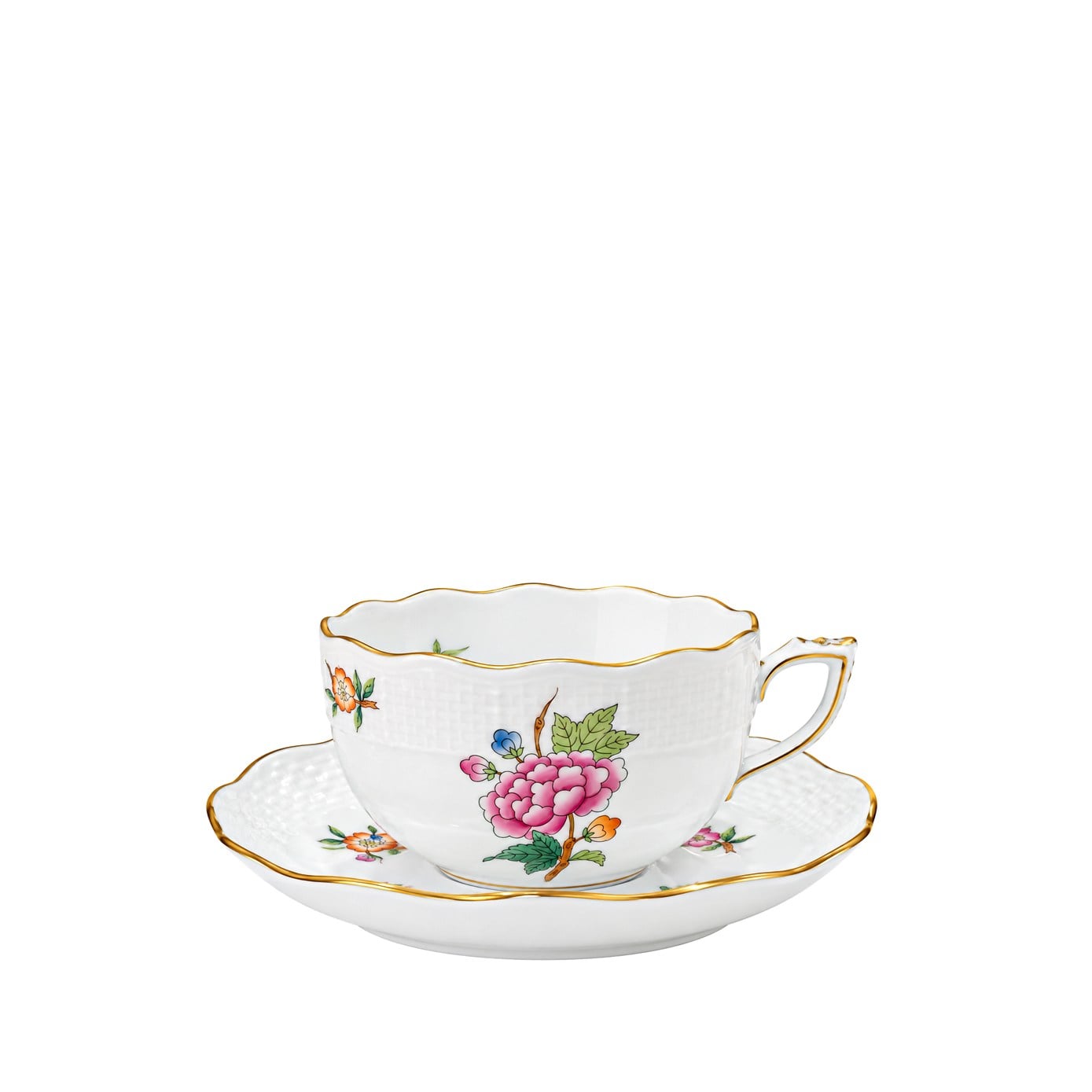 HEREND Teacup & Saucer 200ml ETON Pink Flower