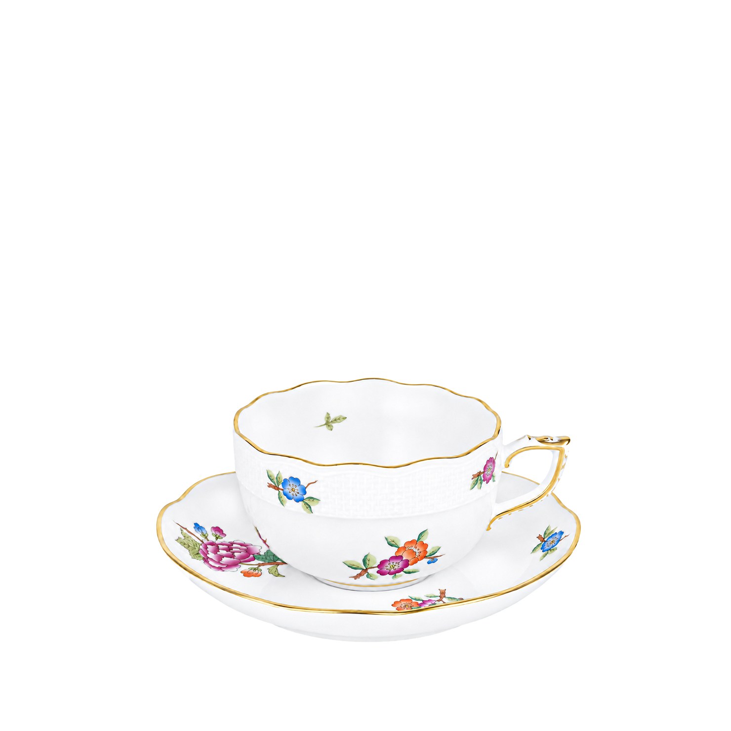 HEREND Teacup & Saucer 200ml ETON Pink Flower