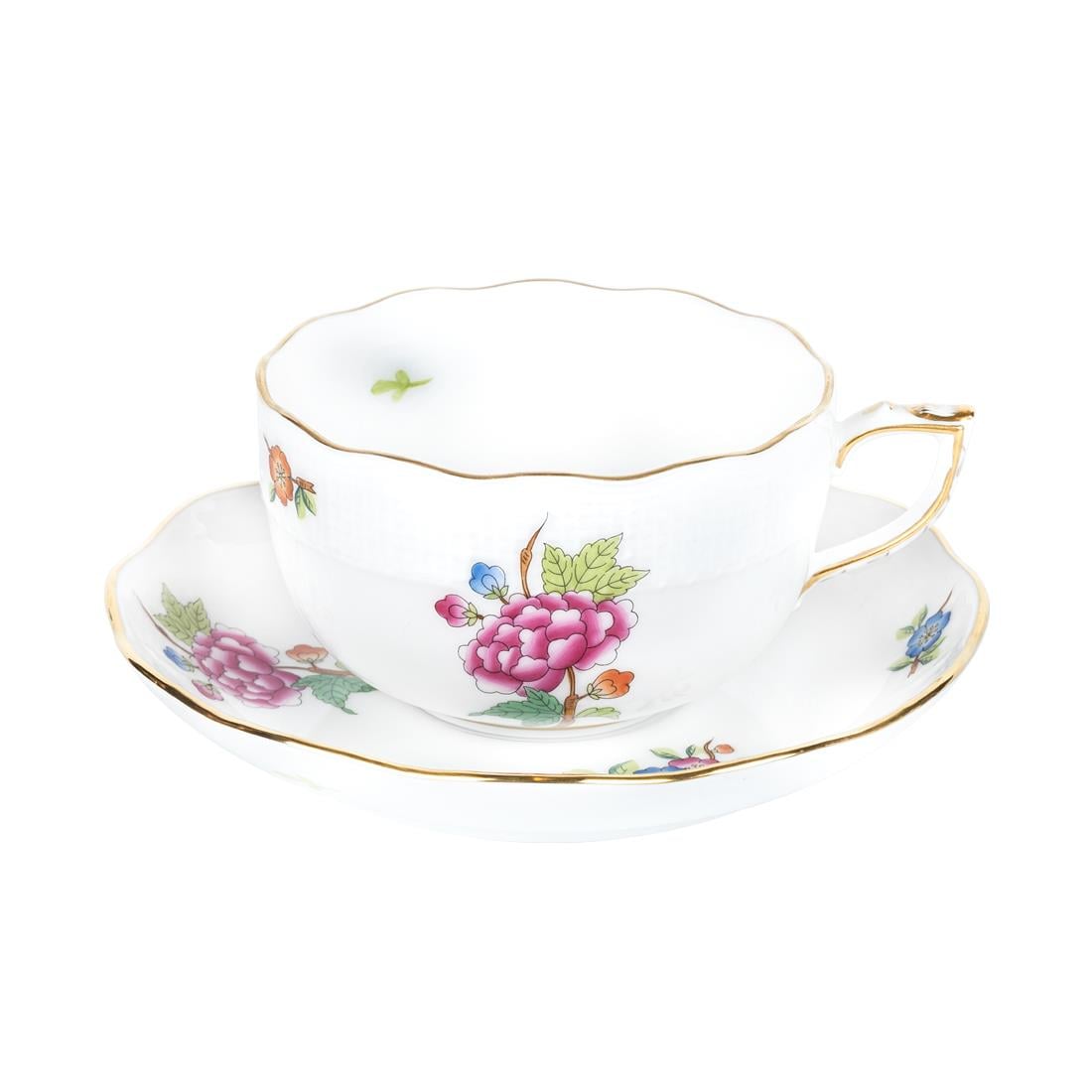 HEREND Çay Fincanı & Tabağı 200ml ETON Pembe Çiçek