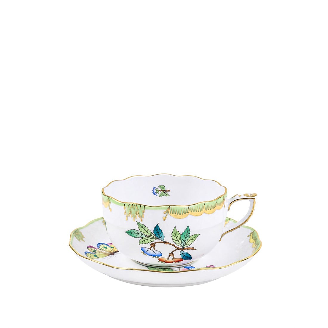 HEREND Çay Fincanı & Tabağı 200ml Queen Victoria Az Desenli