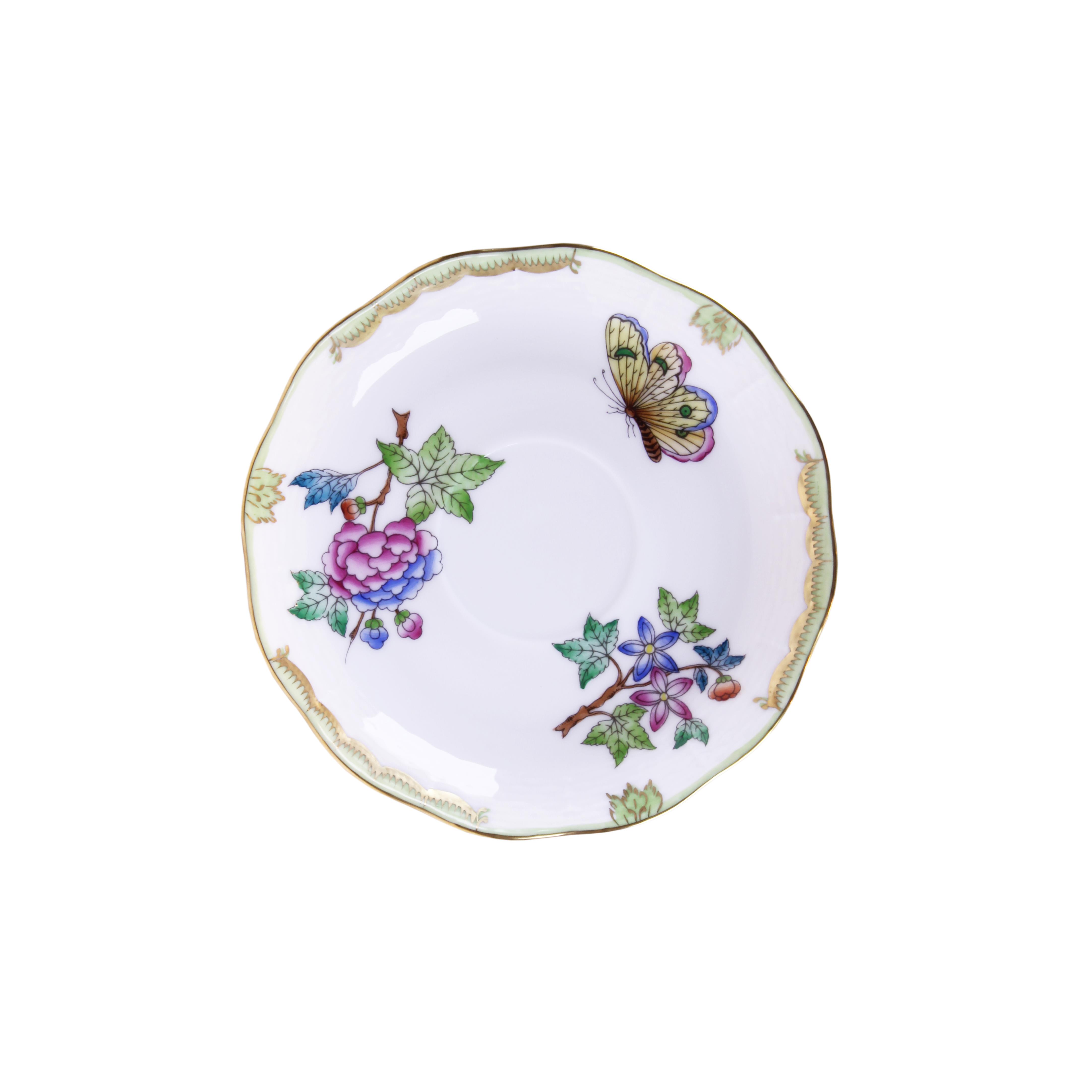 HEREND Çay Fincanı & Tabağı 200ml Queen Victoria Az Desenli
