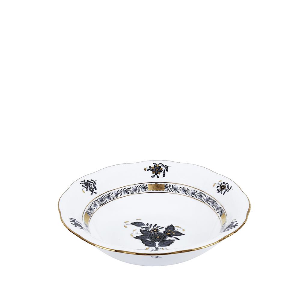HEREND Soup Bowl Apponyi Black