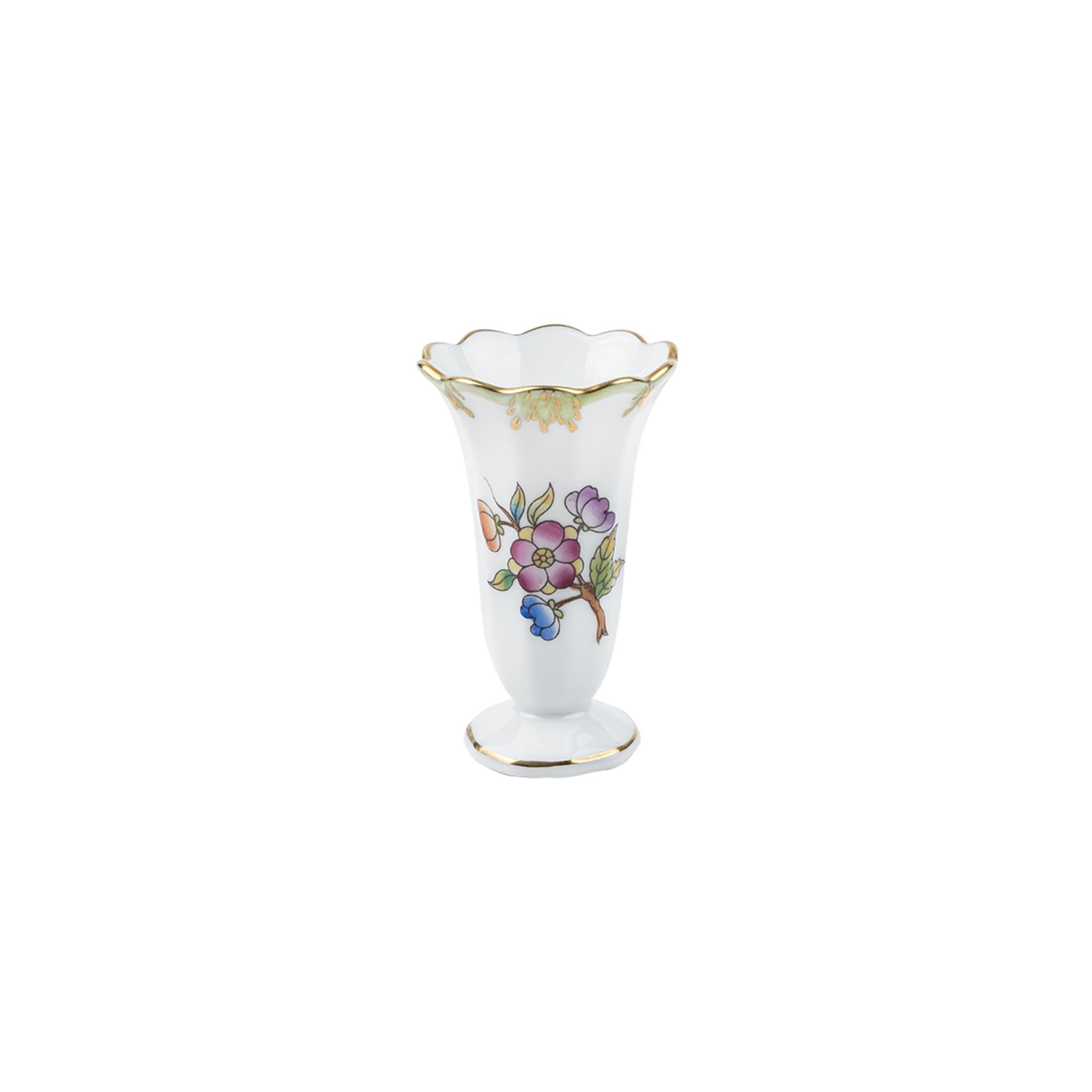 HEREND Mini Vazo 6,5cm Queen Victoria Çok Desenli 