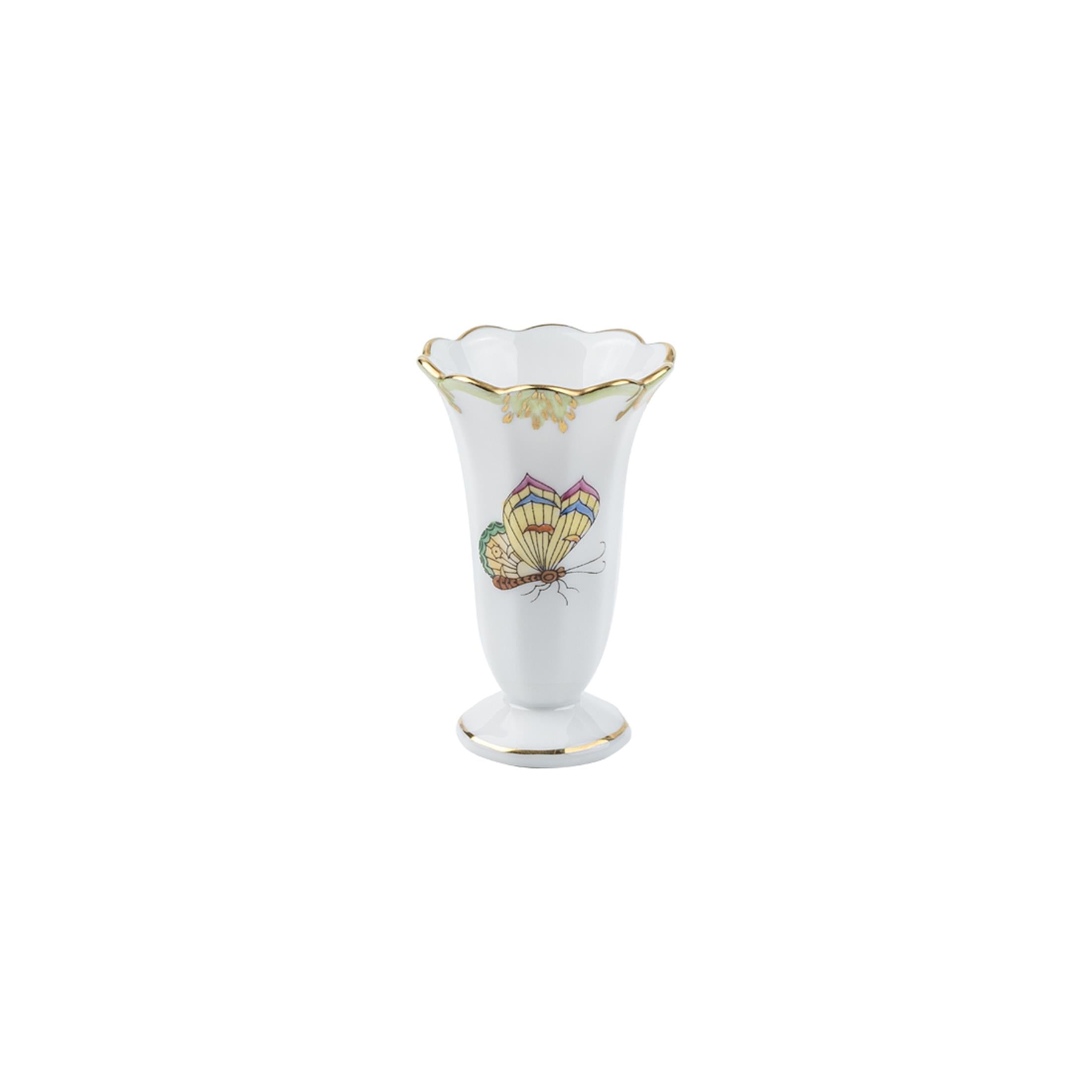 HEREND Mini Vazo 6,5cm Queen Victoria Çok Desenli 