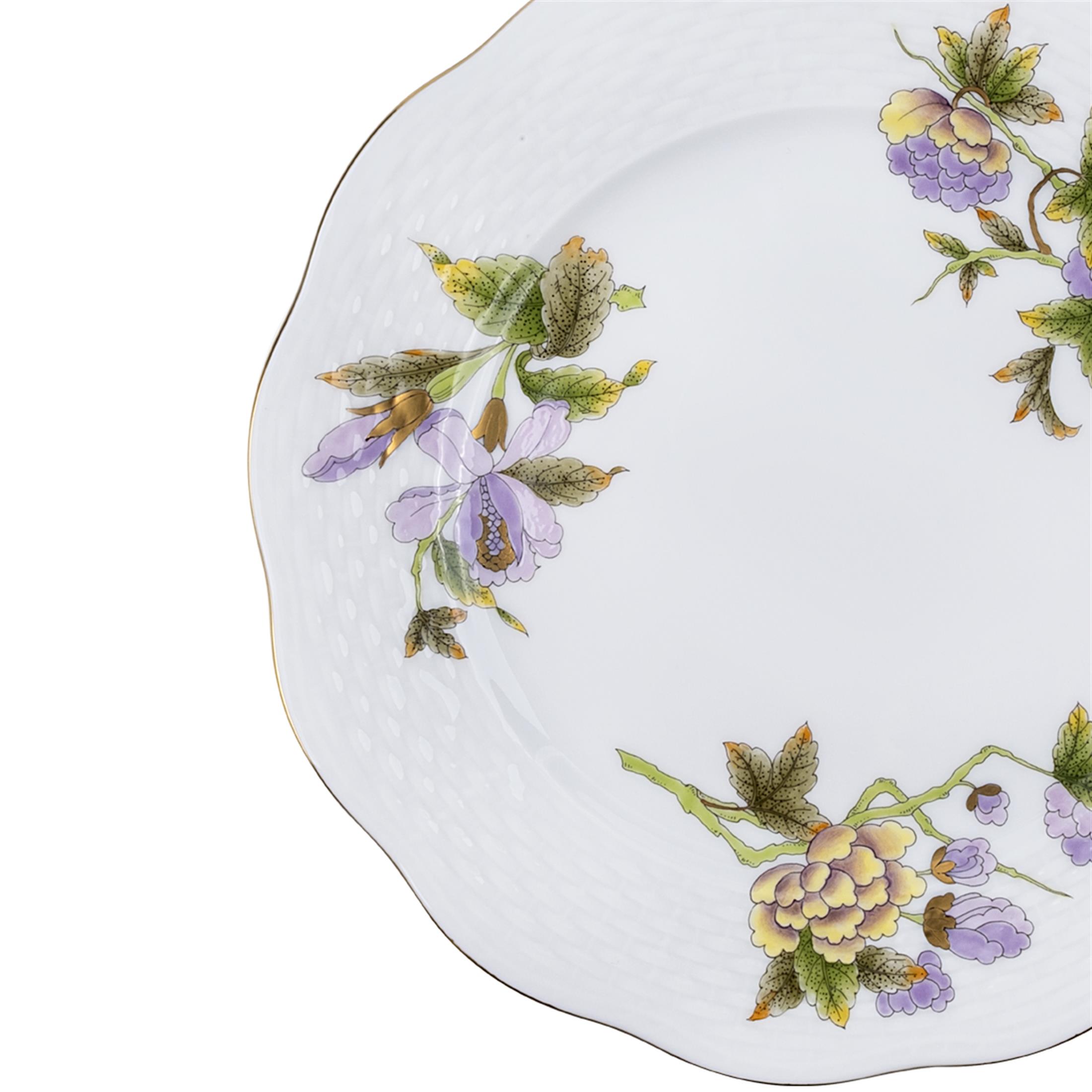HEREND Pasta Tabağı 19cm Victoria Lila Yeşil