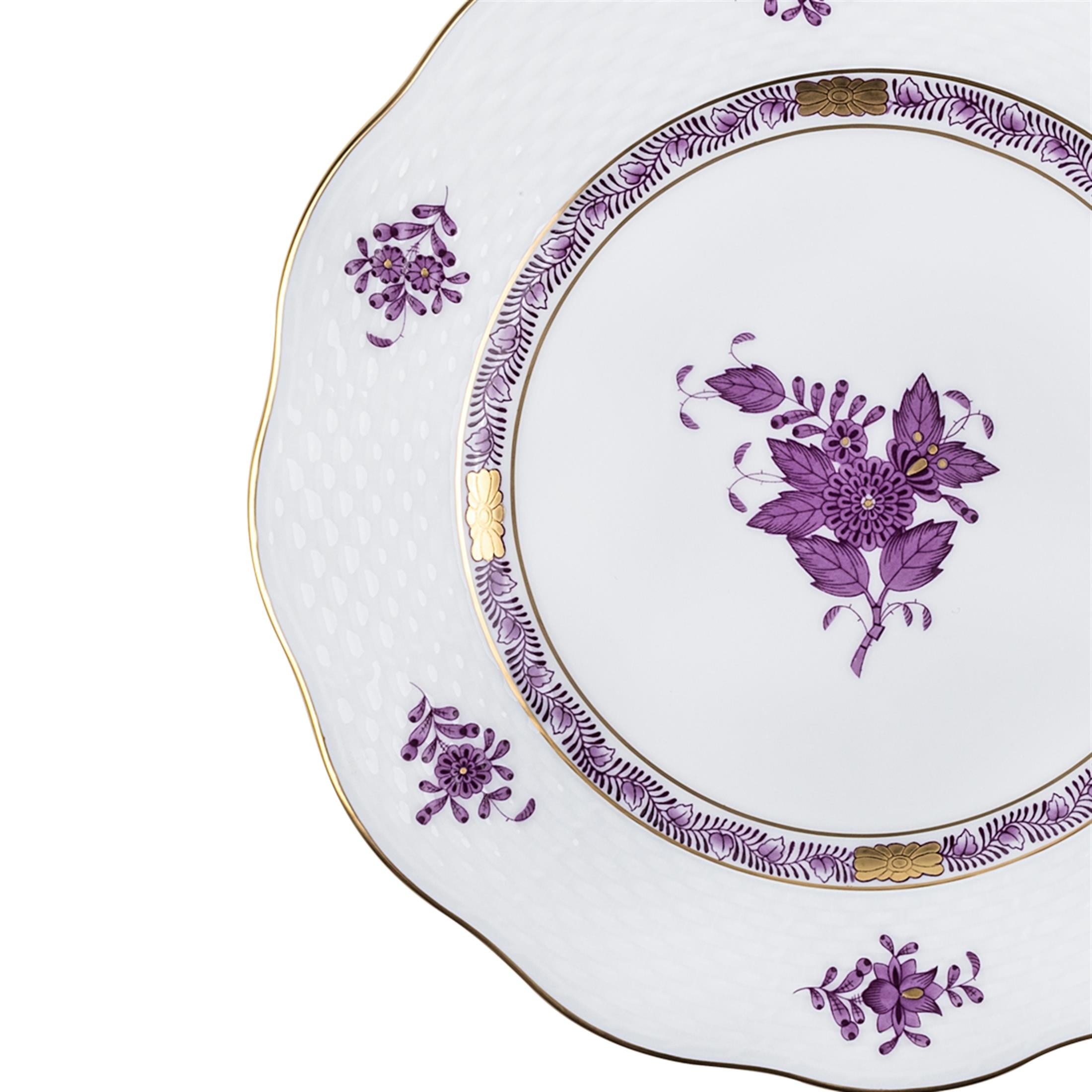 HEREND Pasta Tabağı 21 cm Apponyi Mor