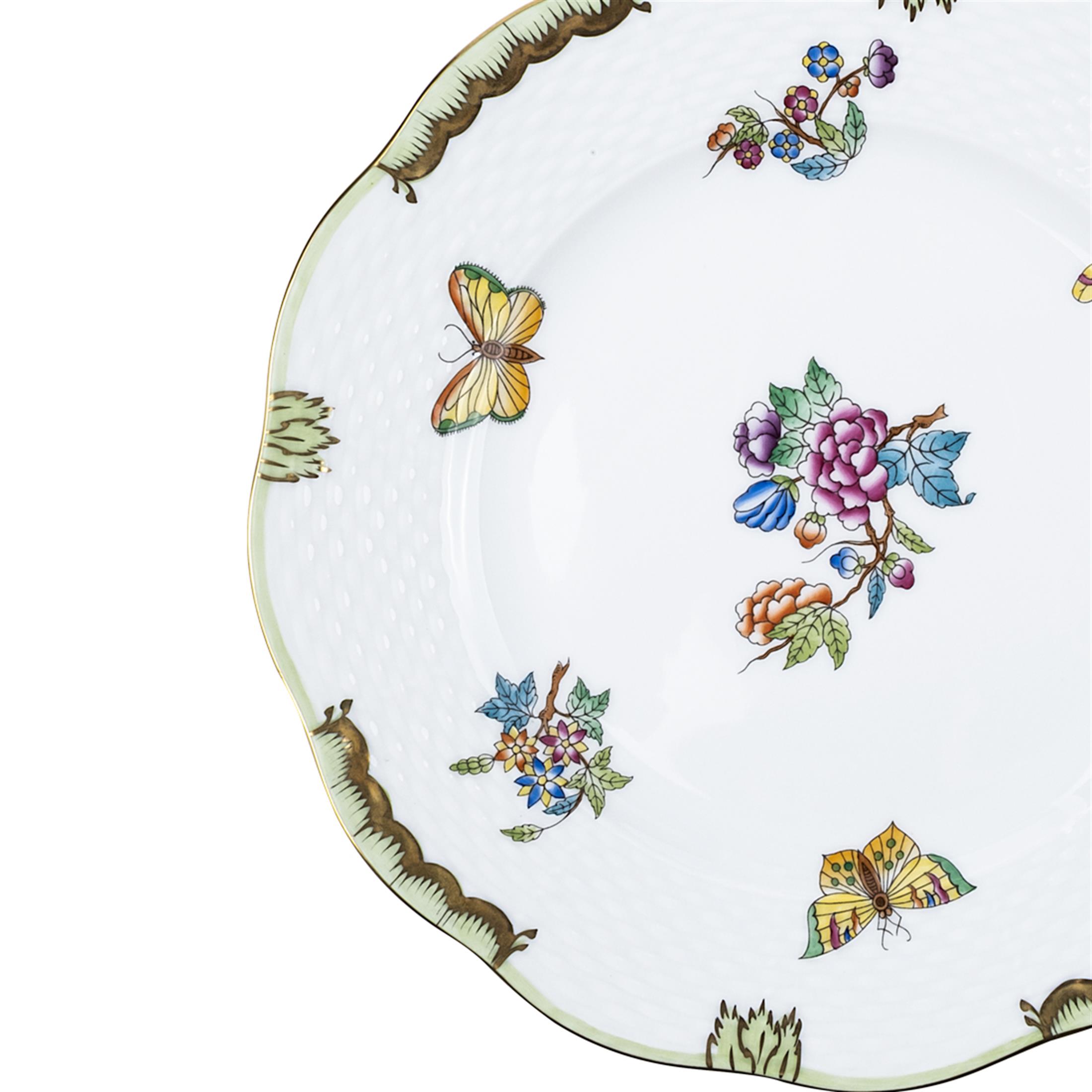 HEREND Dessert Plate 21cm Queen Victoria Colorful