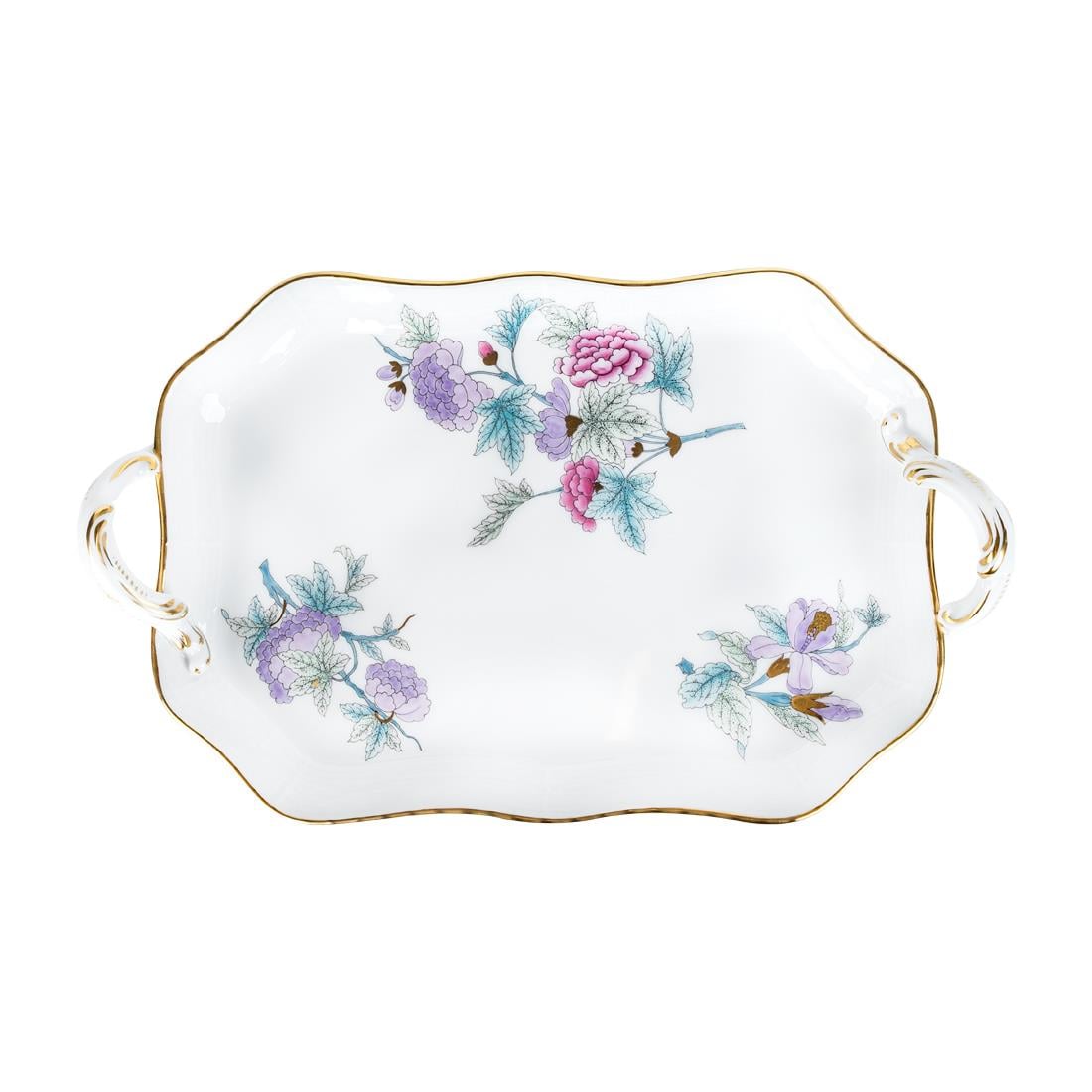 HEREND Tepsi Dikdörtgen 27cm Victoria Lila Turkuaz