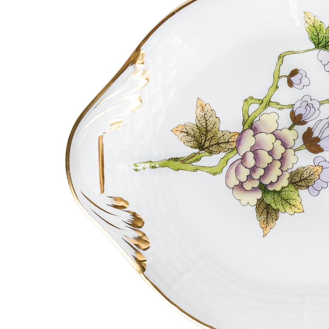HEREND Tray Slim Long 23,5cm Victoria Lilac Green