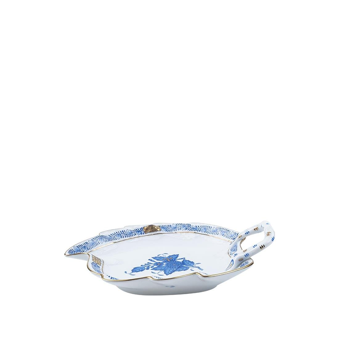 HEREND Leaf Service Small Apponyi Blue