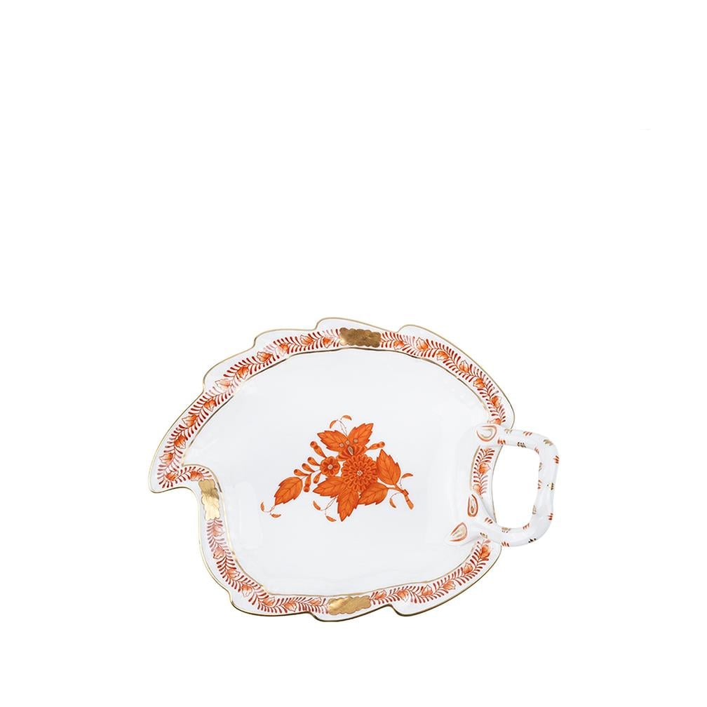 HEREND Leaf Service Small Apponyi Orange