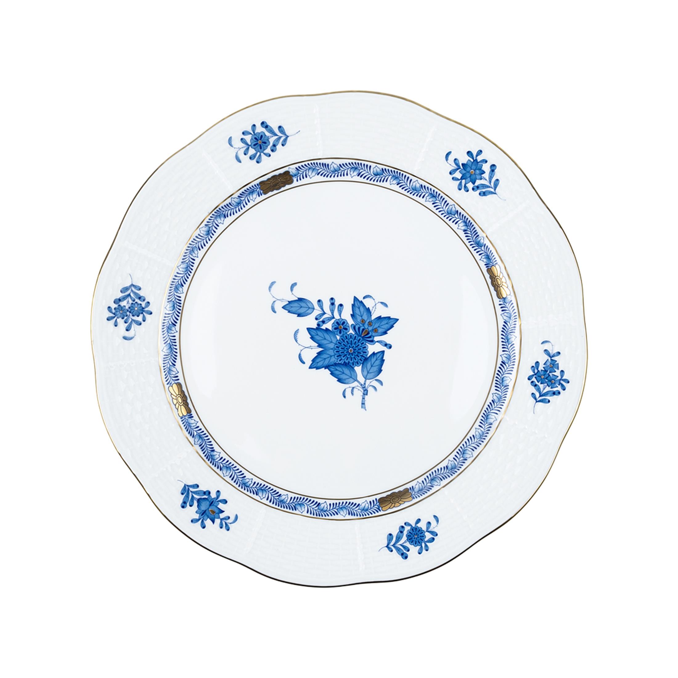 HEREND Dinner Service Plate 25,5cm Apponyi Blue