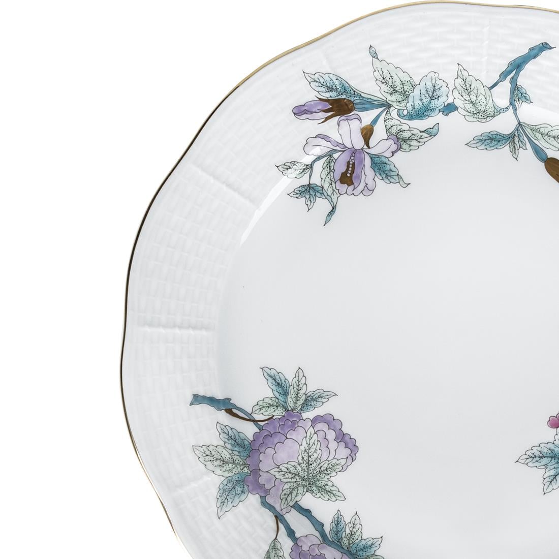HEREND Dinner Service Plate 25,5cm Victoria Lilac Turquoise