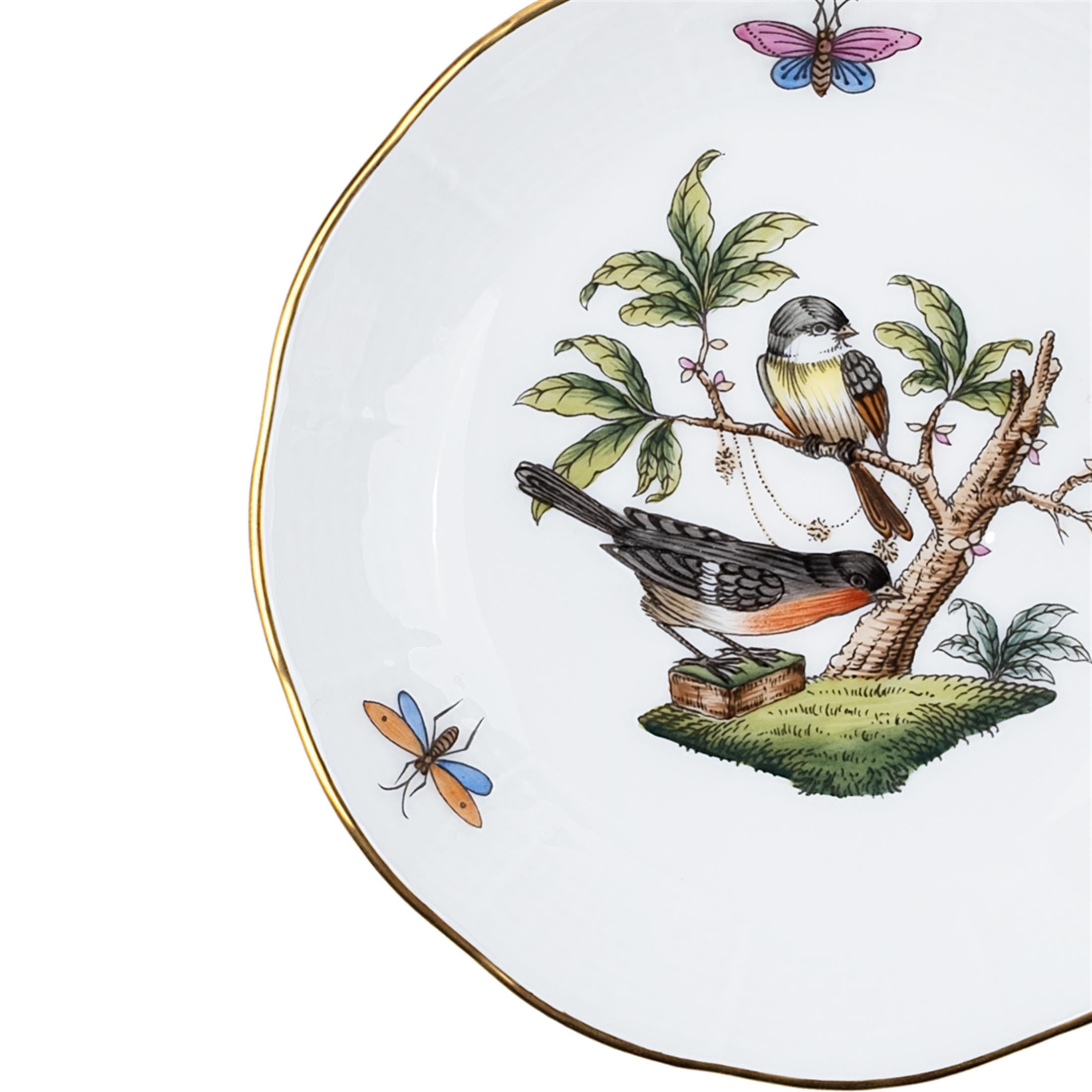 HEREND Round Small Turkish Delight Holder 9,5cm Rothschild