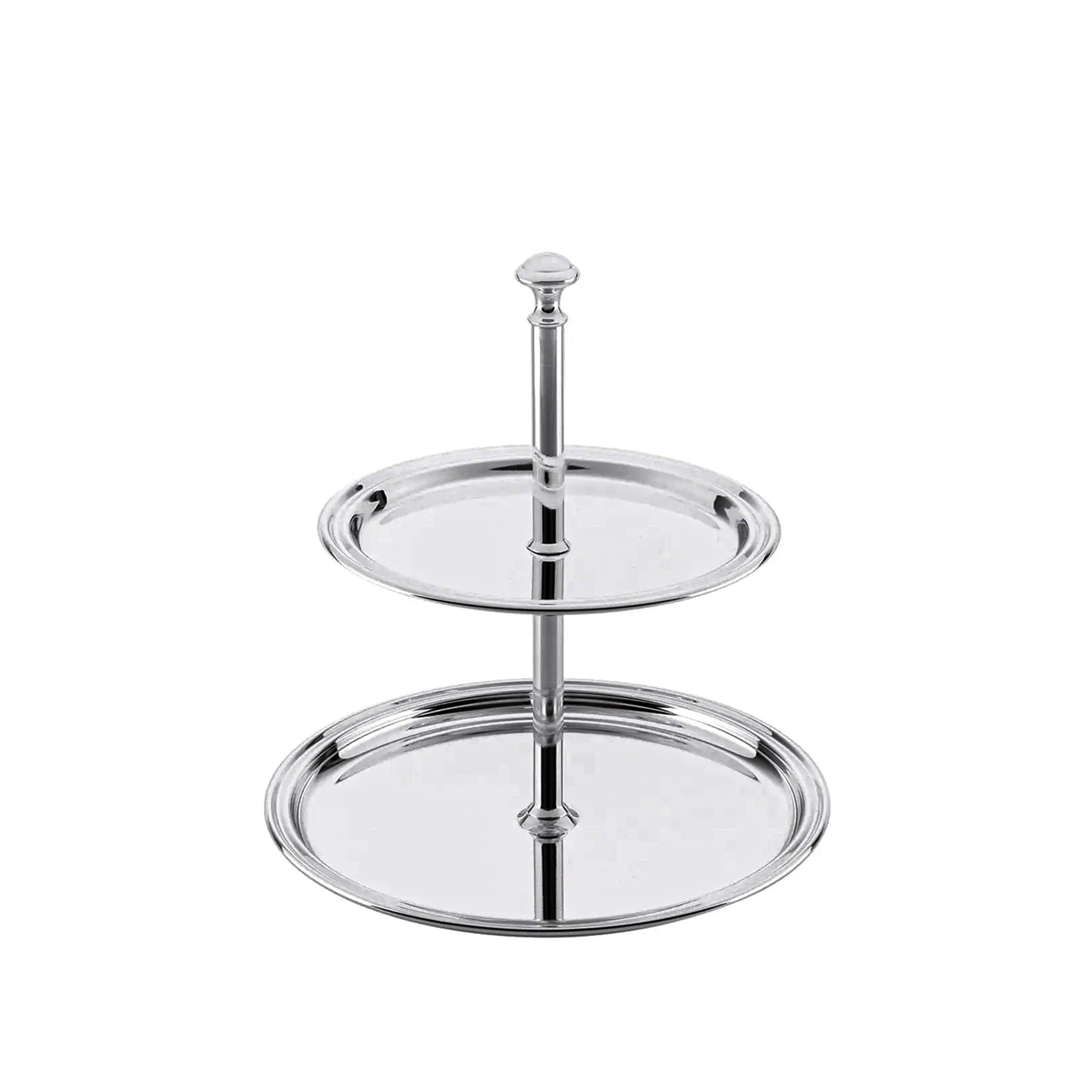 HERMANN BAUER 23cm İki Katlı Gümüş Servislik