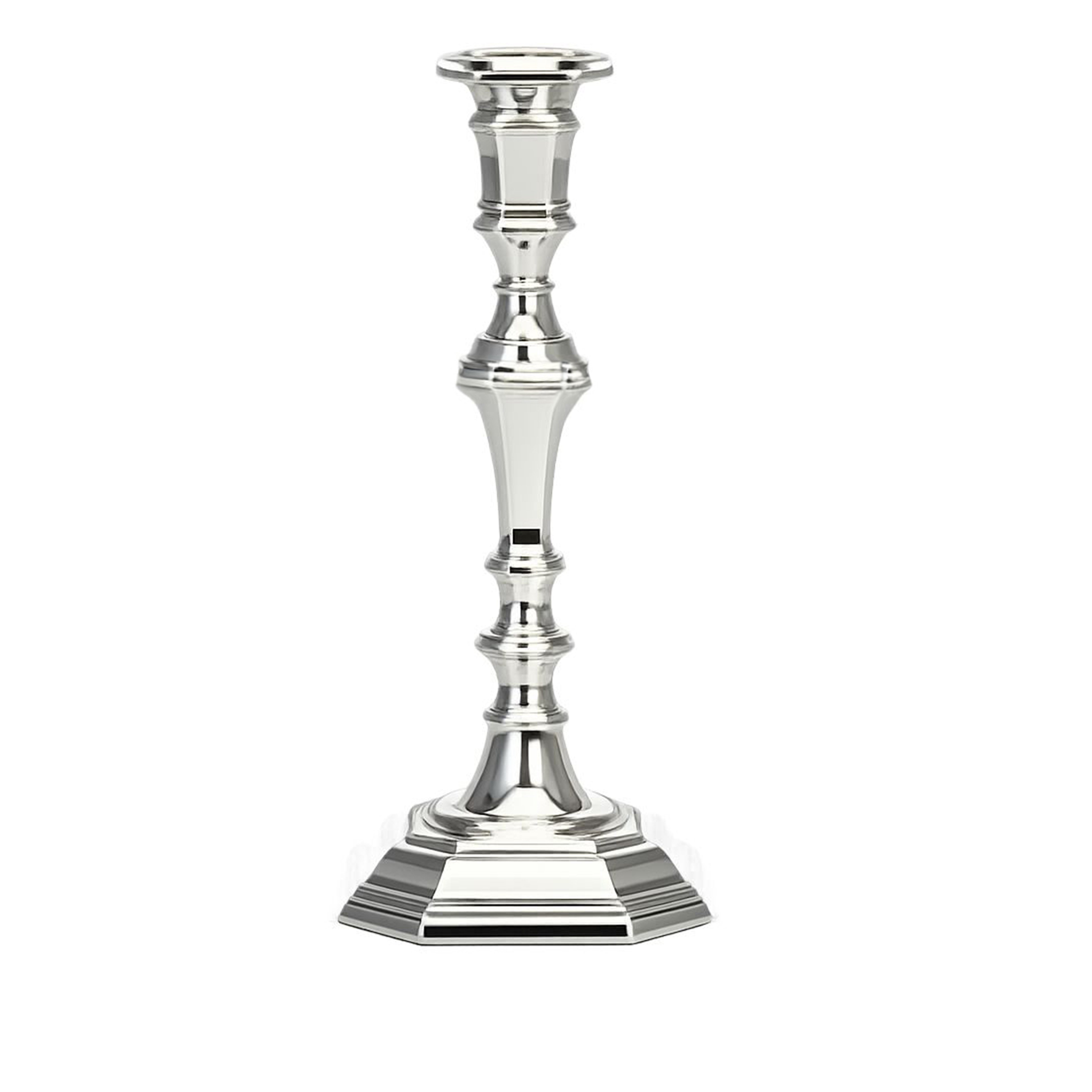 HERMANN BAUER 25cm Sekizgen Gümüş Şamdan