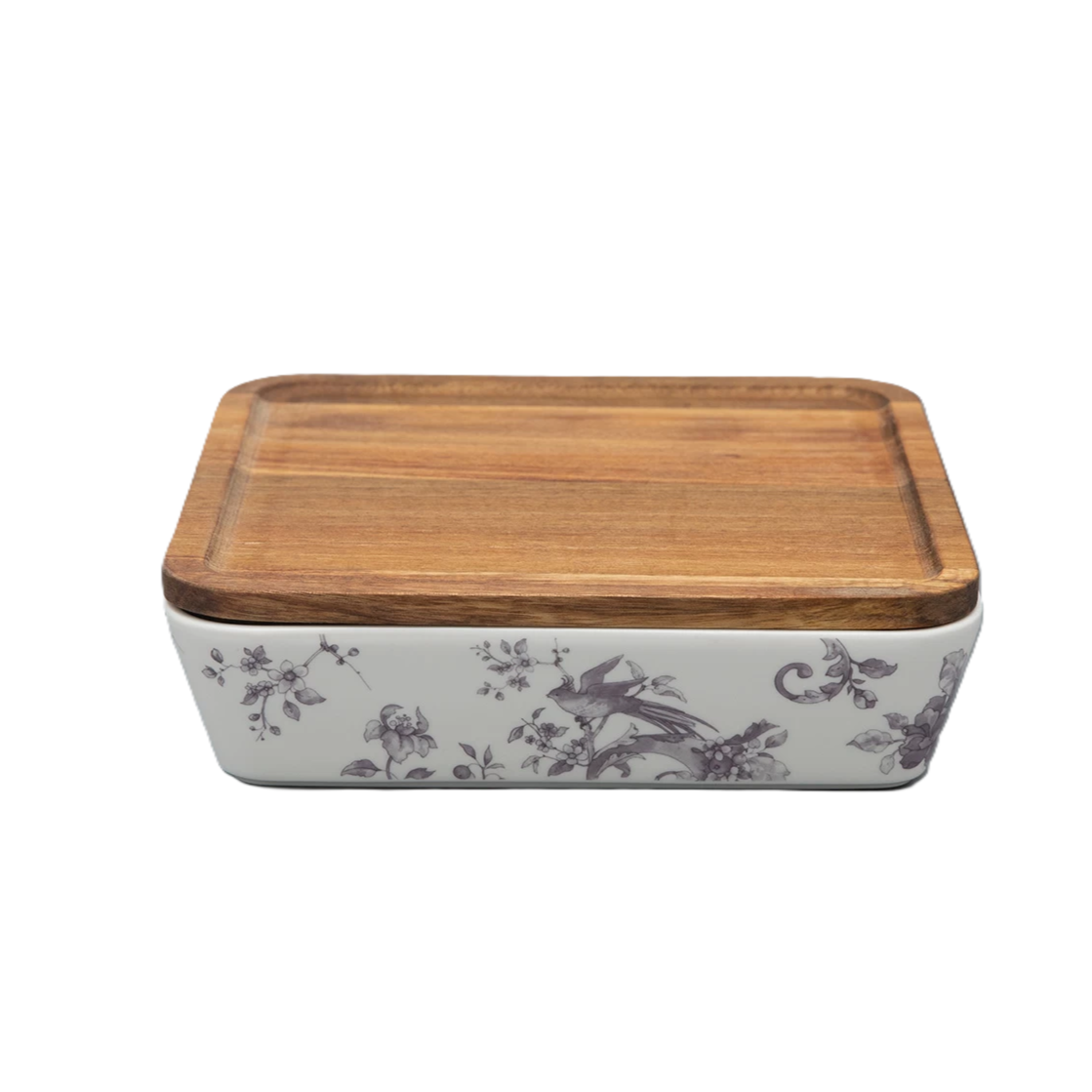 IMPERIAL PORCELAIN Ahşap Kapaklı Kare2li Pişirme Seti 22.5cm Monplaisir