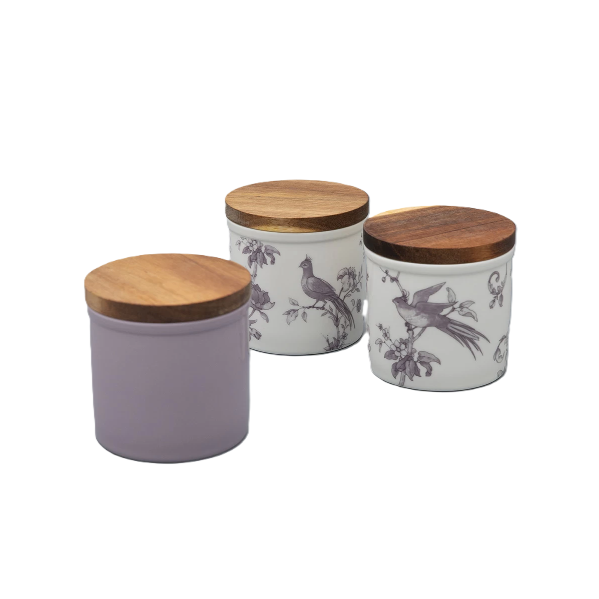IMPERIAL PORCELAIN Ahşap Kapaklı Küçük Boy Kavanoz Seti  Monplaisir