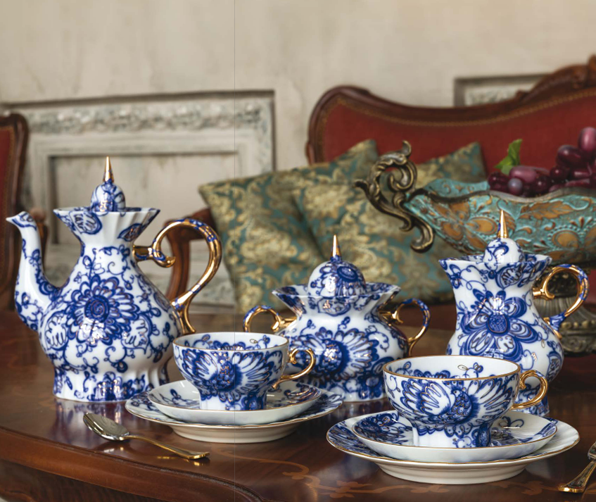 IMPERIAL PORCELAIN Çay Fincanı 230 ml & Pasta Tabağı 18 cm Trio SINGING GARDEN