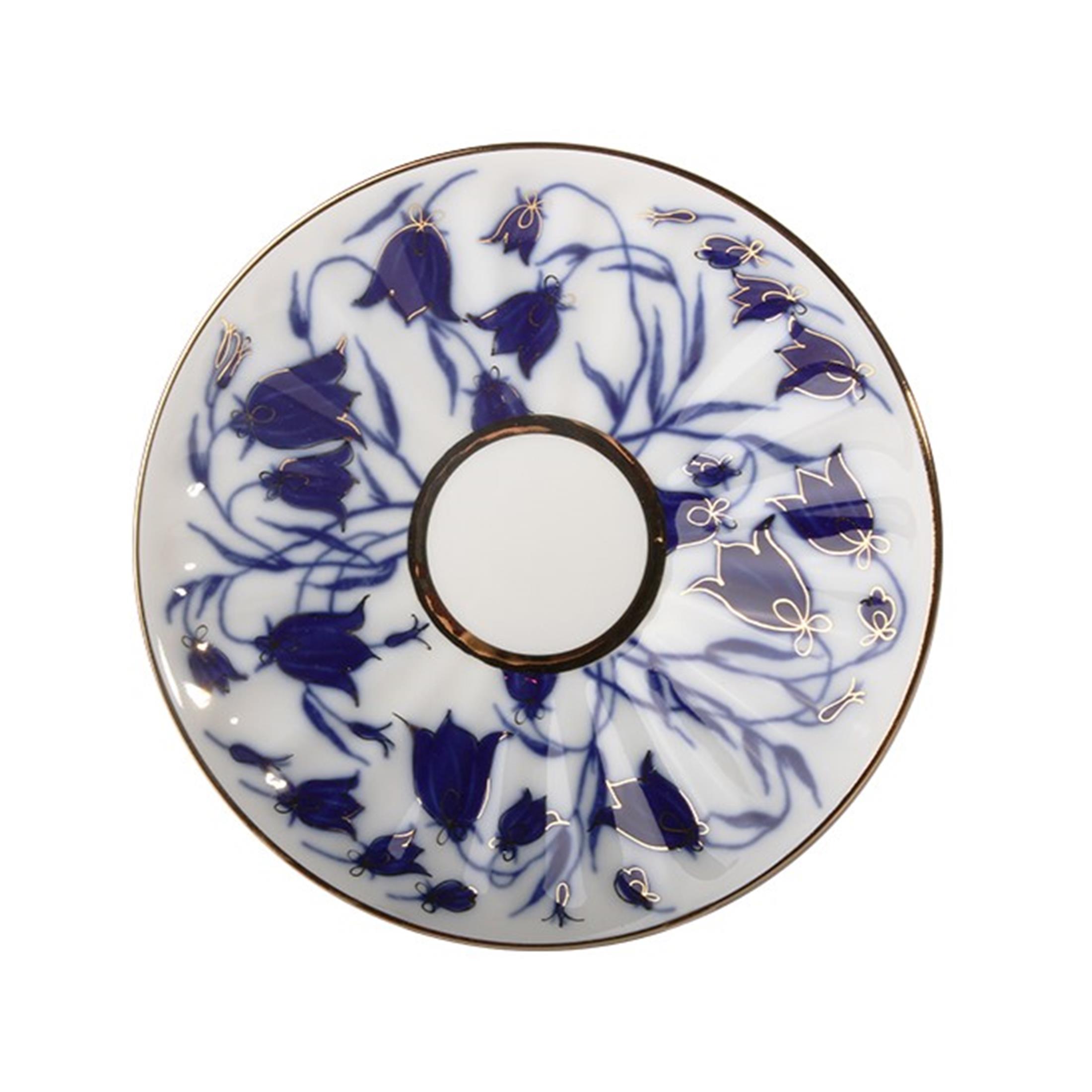 IMPERIAL PORCELAIN Teacup 235 ml & Pastry Plate 18 cm Trio Bellflowers