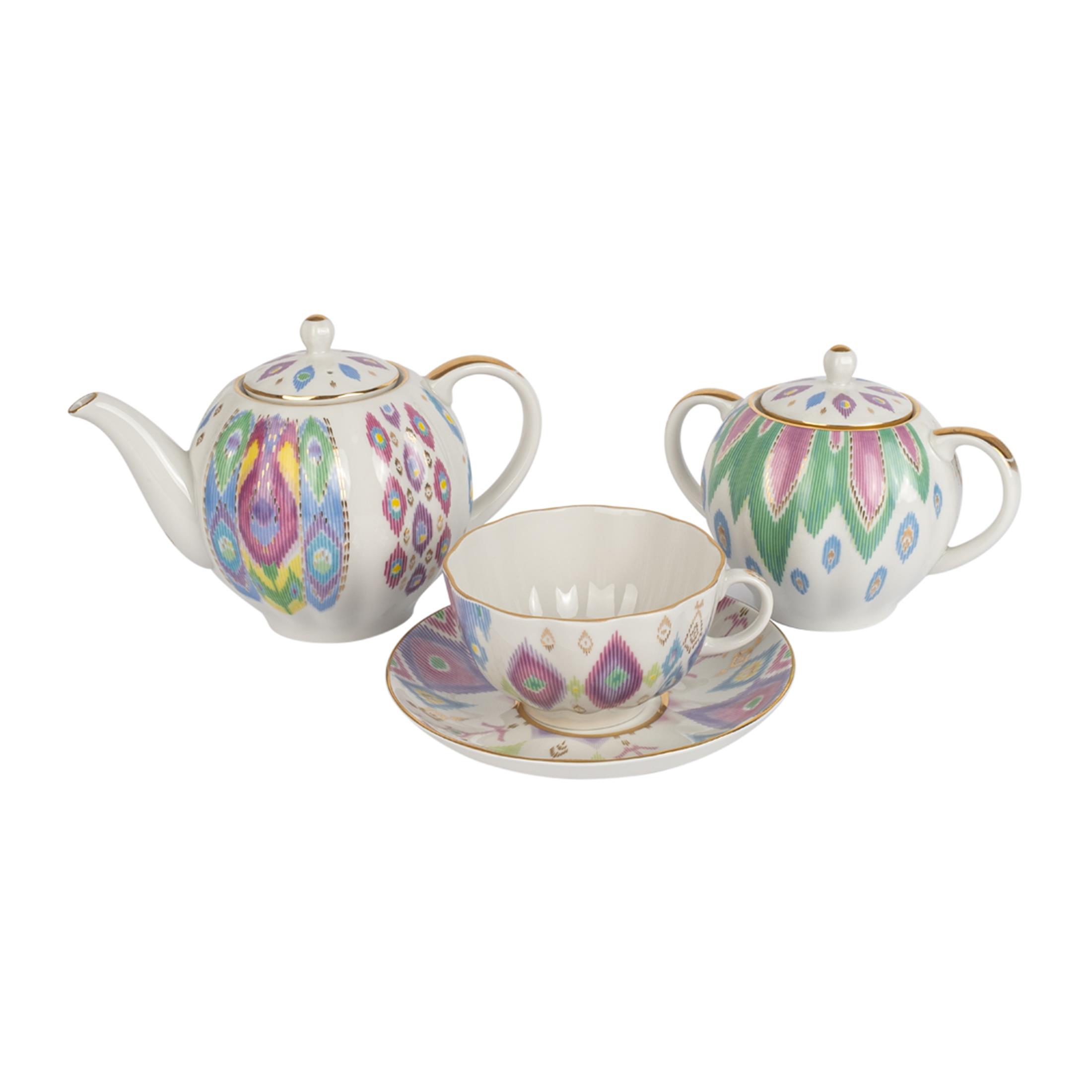 IMPERIAL PORCELAIN Çay Seti 6 kişilik 14 Parça Peacock Feather