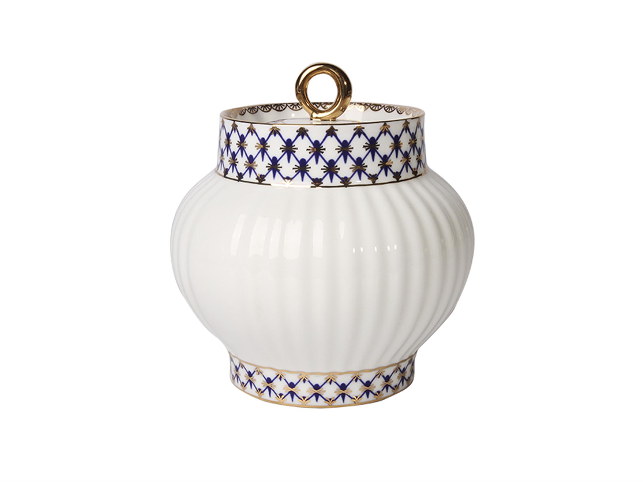 IMPERIAL PORCELAIN Çay Seti 6 kişilik 14 Parça Wave Cobalt Net Mavi