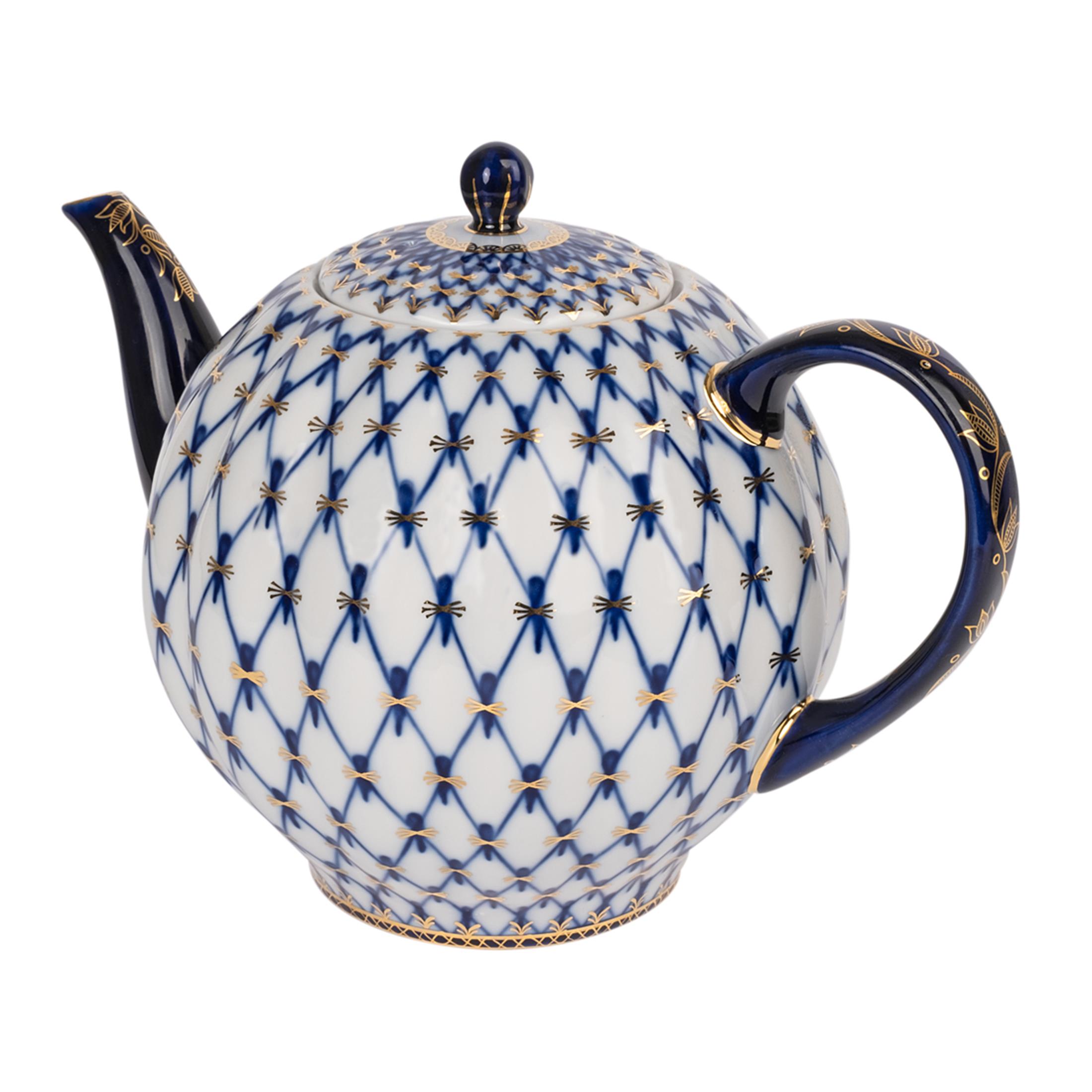IMPERIAL PORCELAIN Çaydanlık 2000 ml Cobalt net Mavi