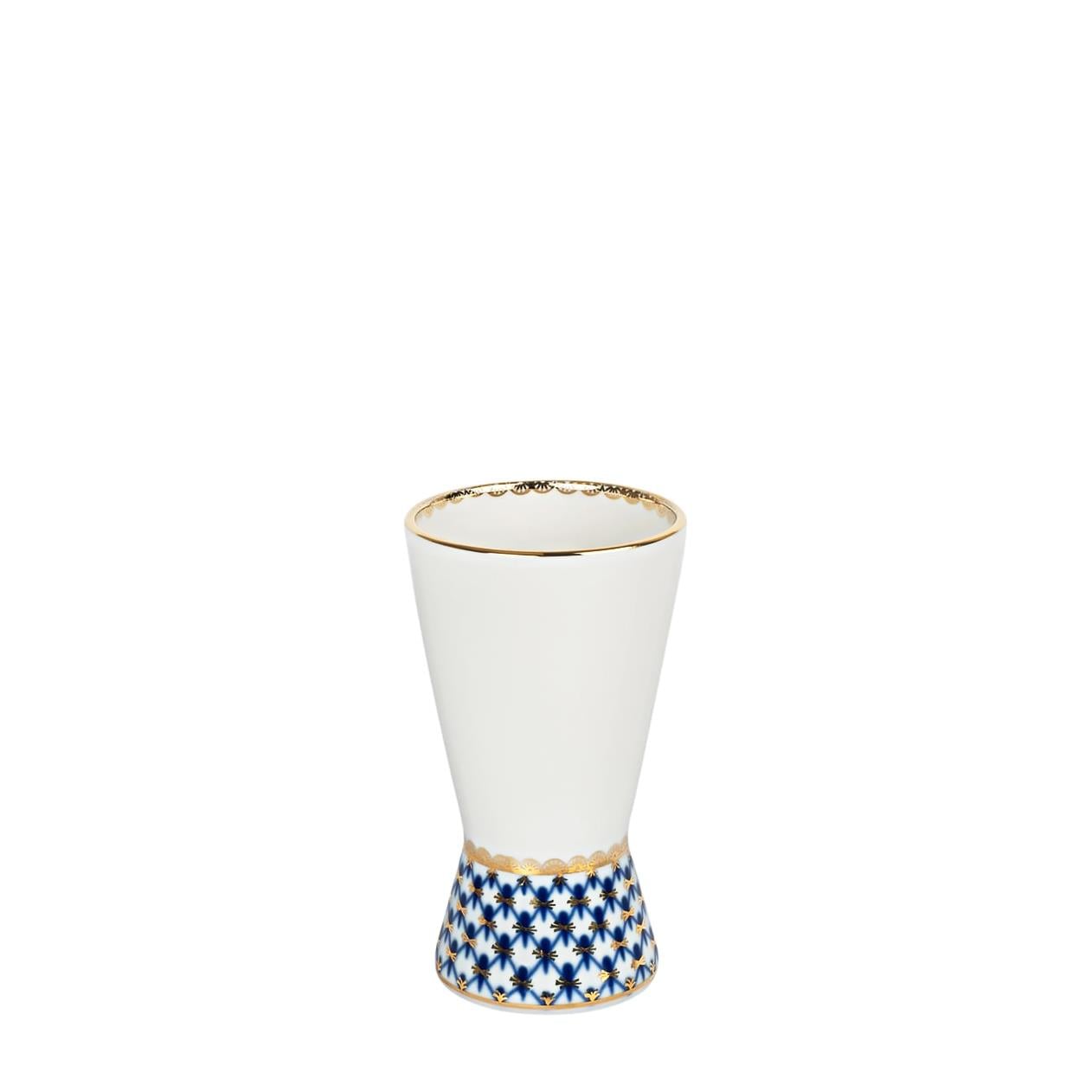 IMPERIAL PORCELAIN Slim Small Vase Cobalt clear Blue
